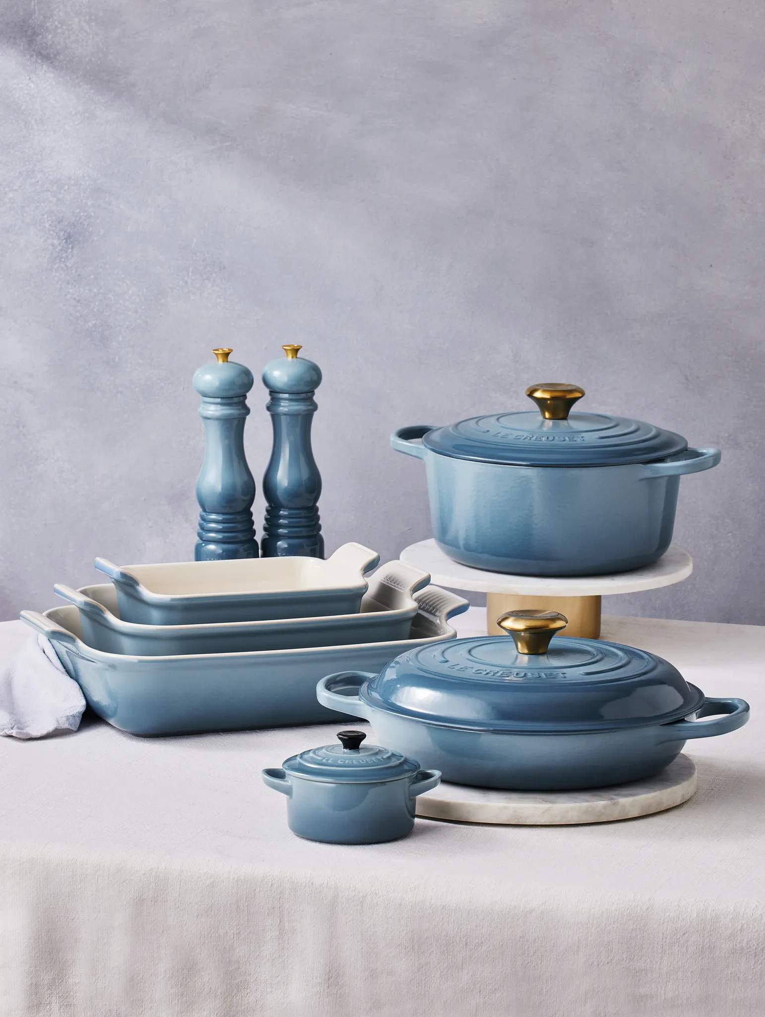 Le Creuset Saltkværne Saltkværn i Chambray, 21 cm, 3