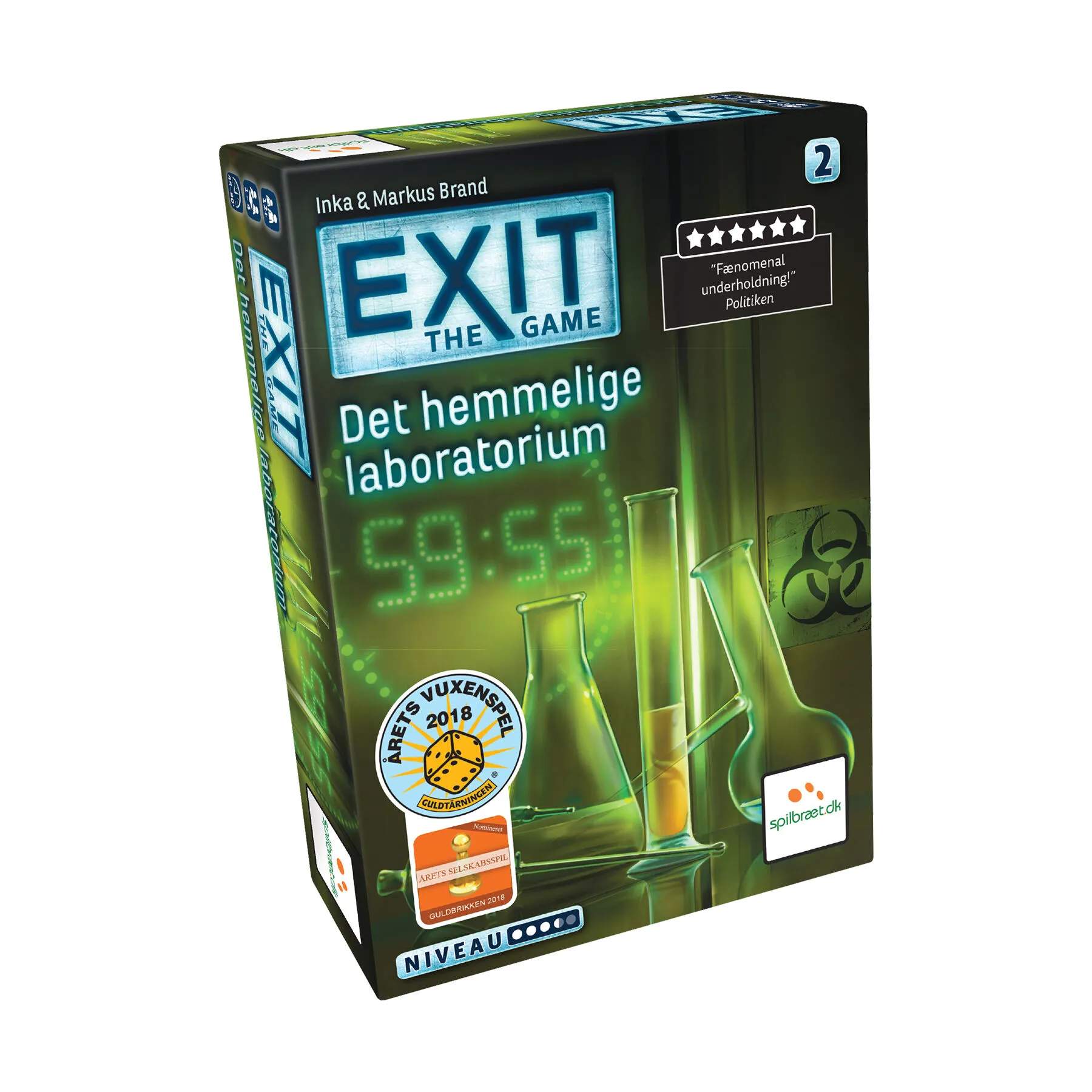 Spilbræt Spil Brætspil - Exit 2 - Det Hemmelige Laboratorium i Exit 2, 1