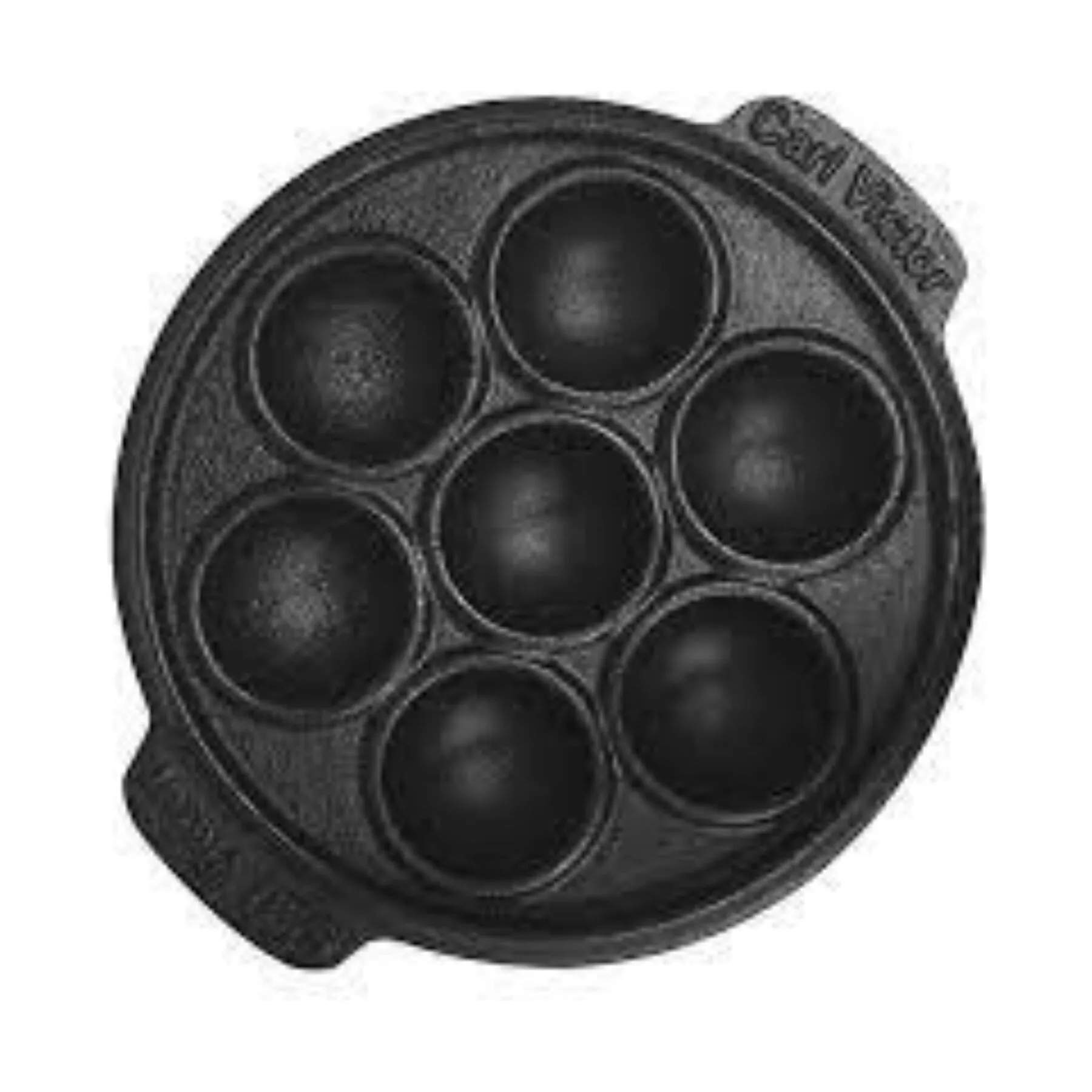 Carl Victor Æbleskivepander Sneglepande i sort, 1