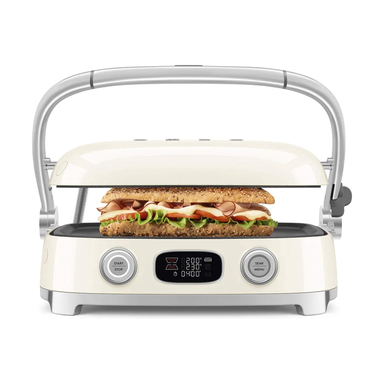 Smeg Toastere 50's style Multigrill i creme, 4