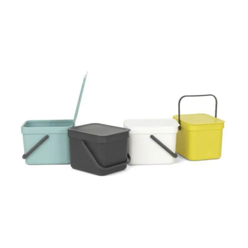 Brabantia Spande uden pedal Sort & Go Affaldsspand i Grå, 6 L, 4