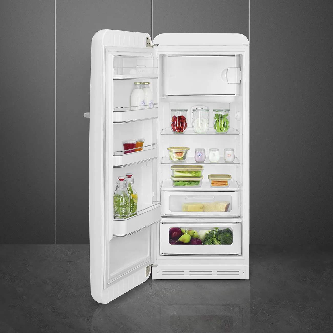 Smeg Køleskabe 50's Style Kølefryseskab i Hvid, 2