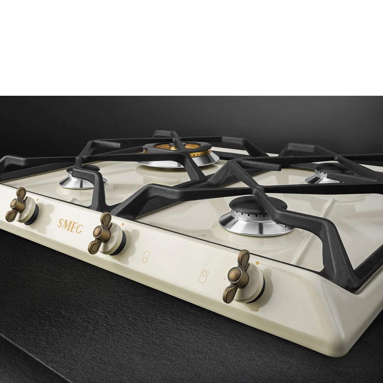 Smeg Kogeplader Colonial Gaskogeplade i beige, 2