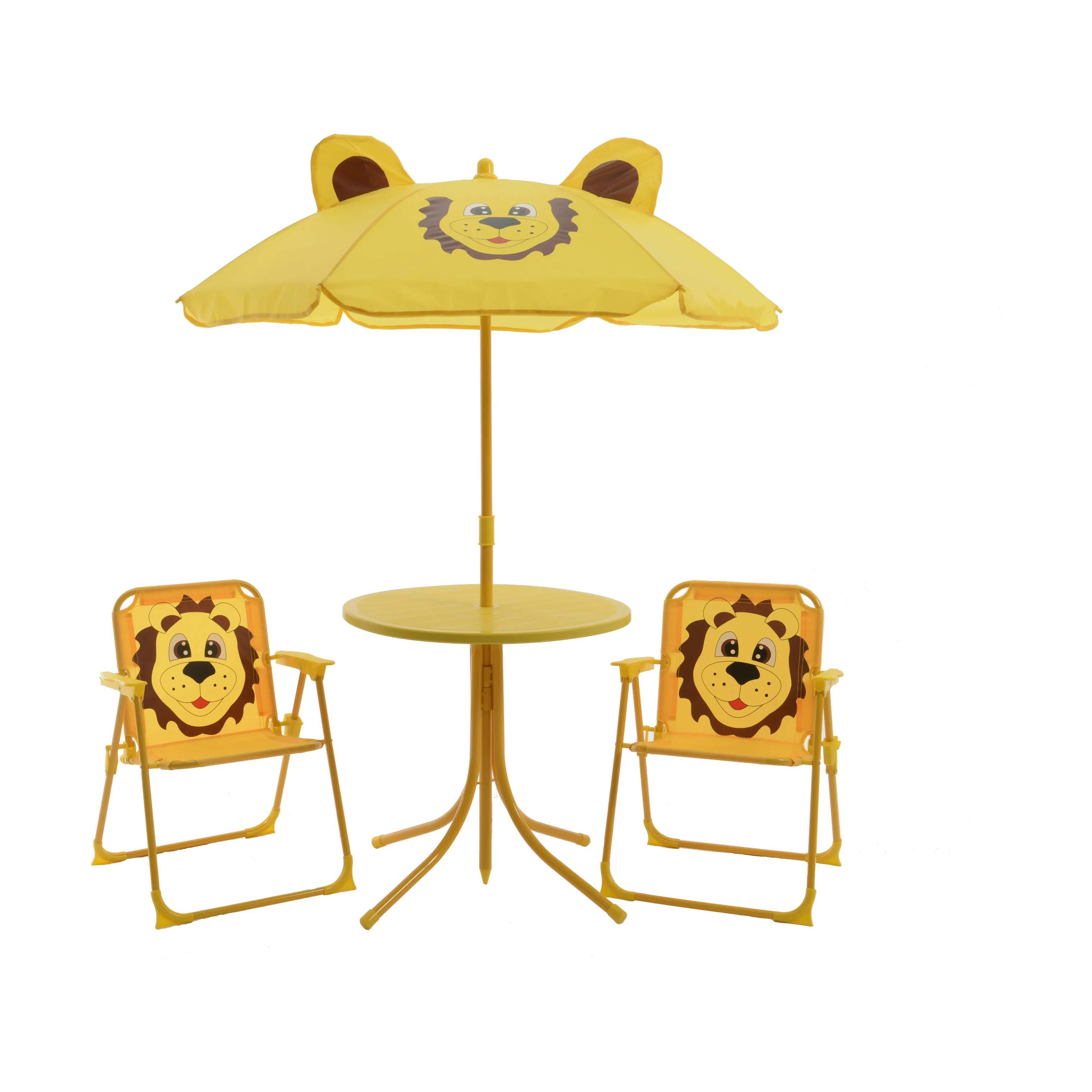 Havesæt til børn - 2 stole, 1 bord og 1 parasol, gul, large
