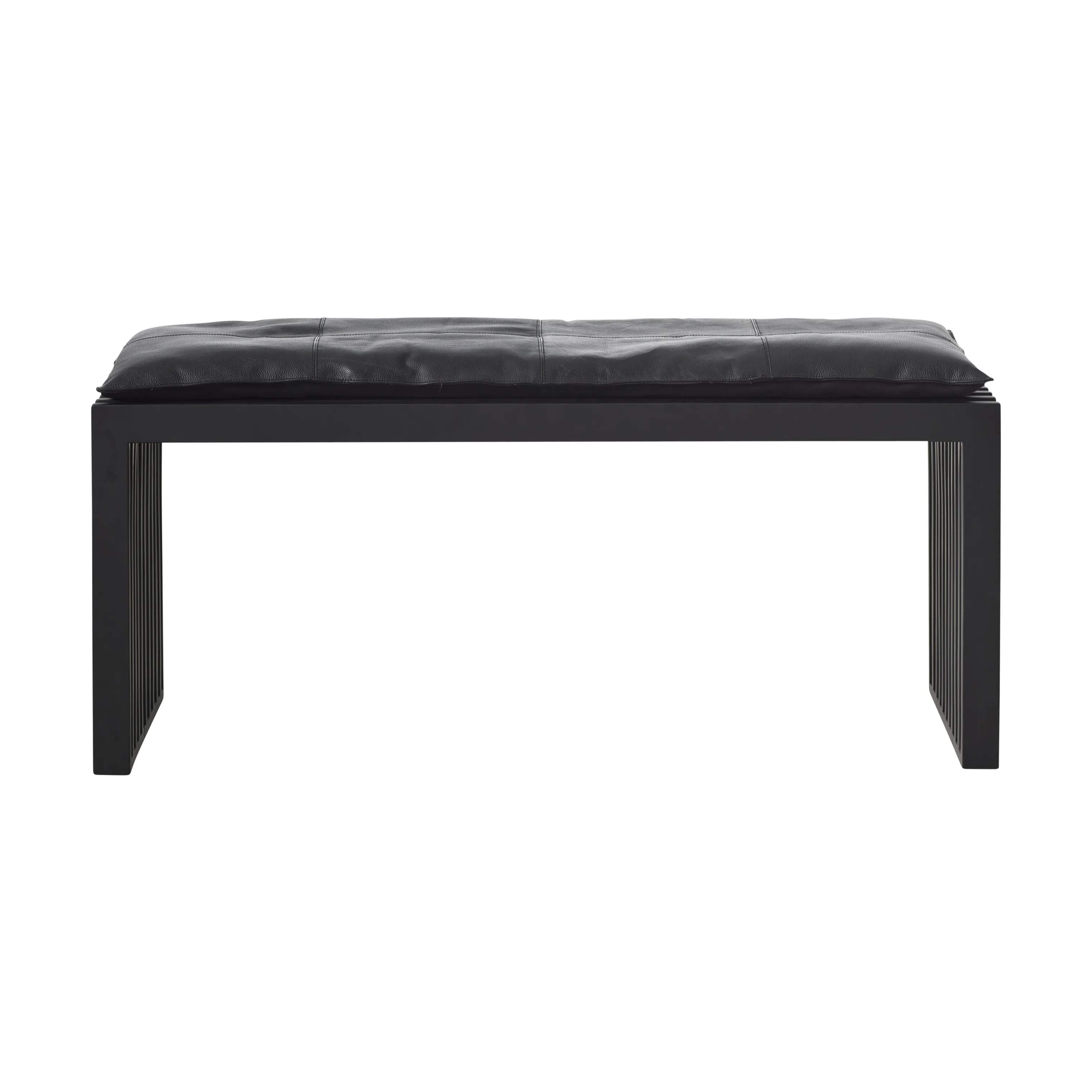 cinas Skamler Rib Bænk inkl. sort hynde i Sort/sort, 104 cm, 3