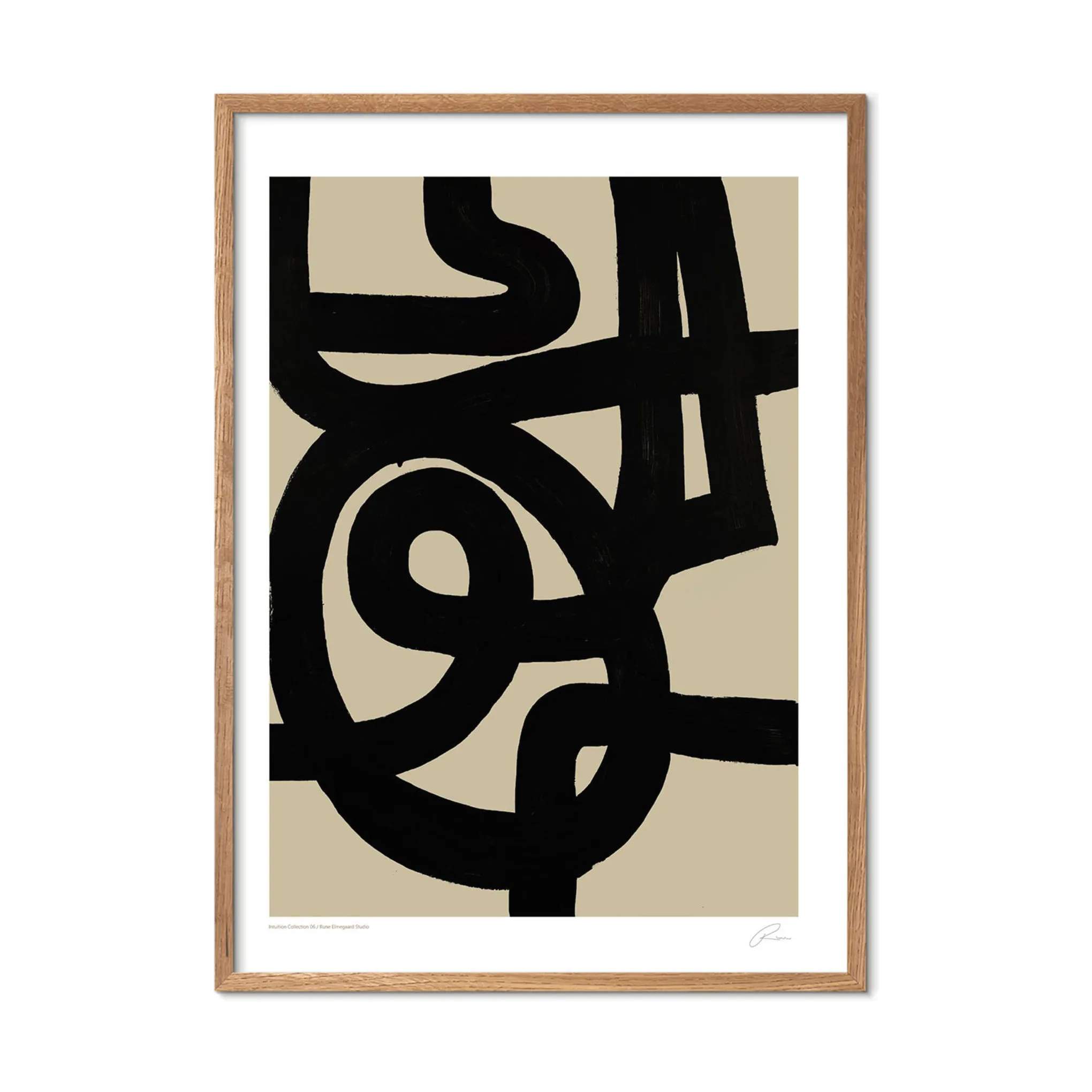 Poster&Frame Plakater Plakat - Intuition Collection 06 i B50 x L70 cm, 3