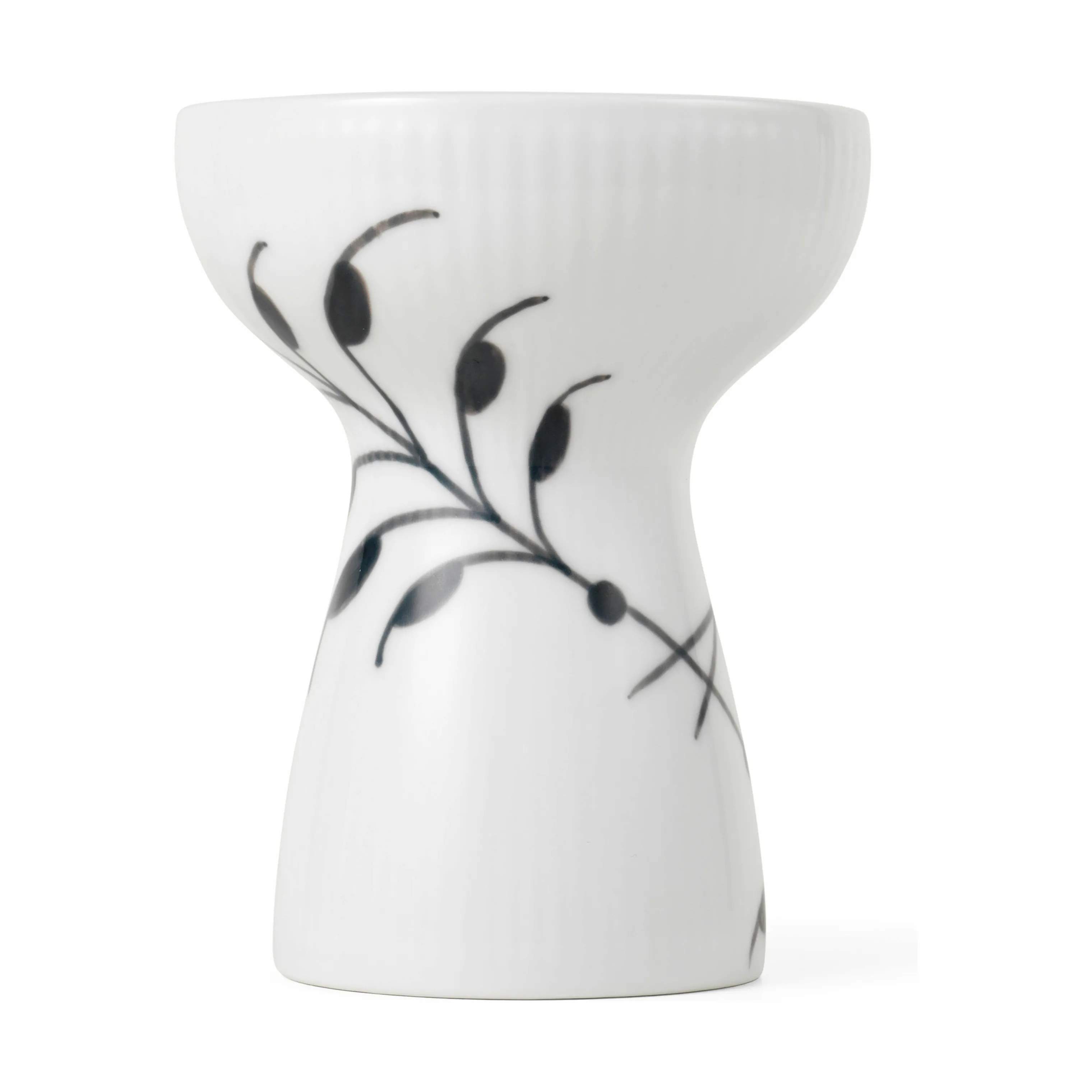 Sort Mega Riflet Vase, hvid/sort, large