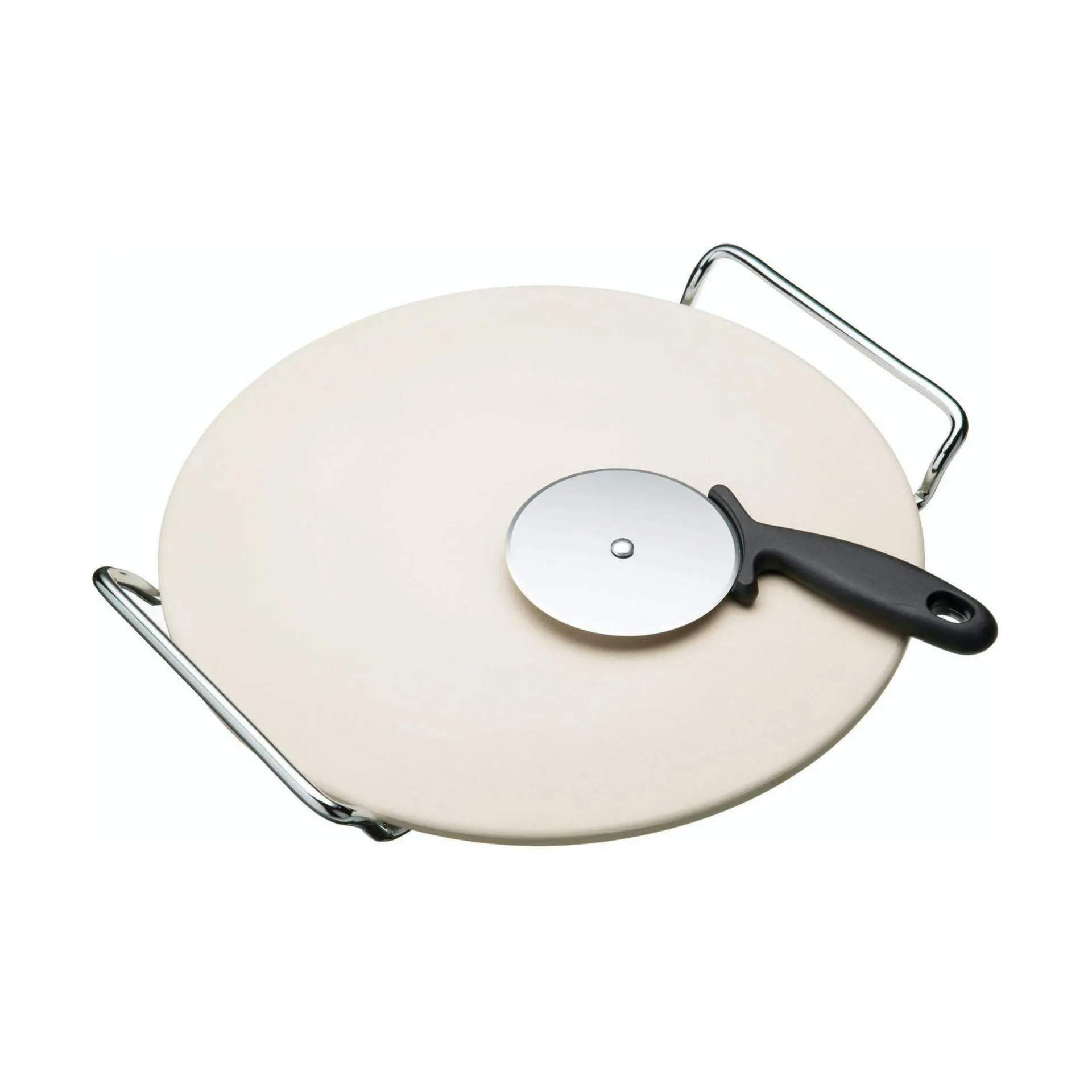 KitchenCraft Pizzasten World of Flavours Pizzasæt - 2 dele i Hvid, 1