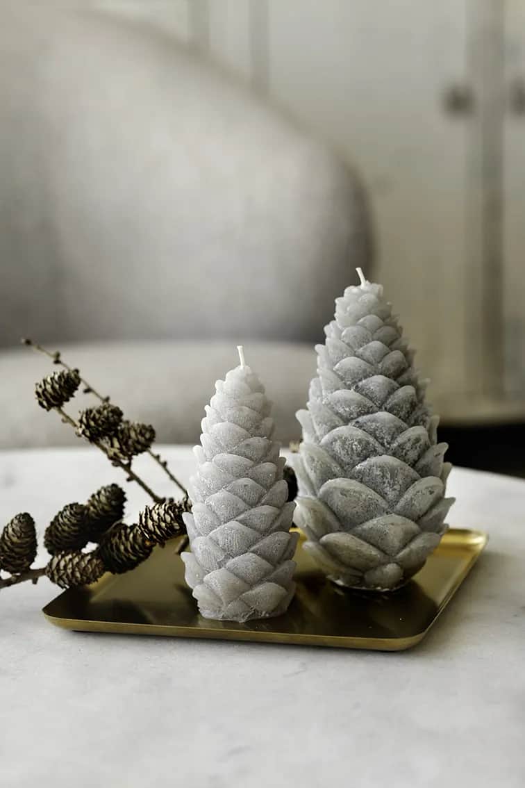 Casa Christmas Bloklys Lys - Kogle i Lysebrun, 2