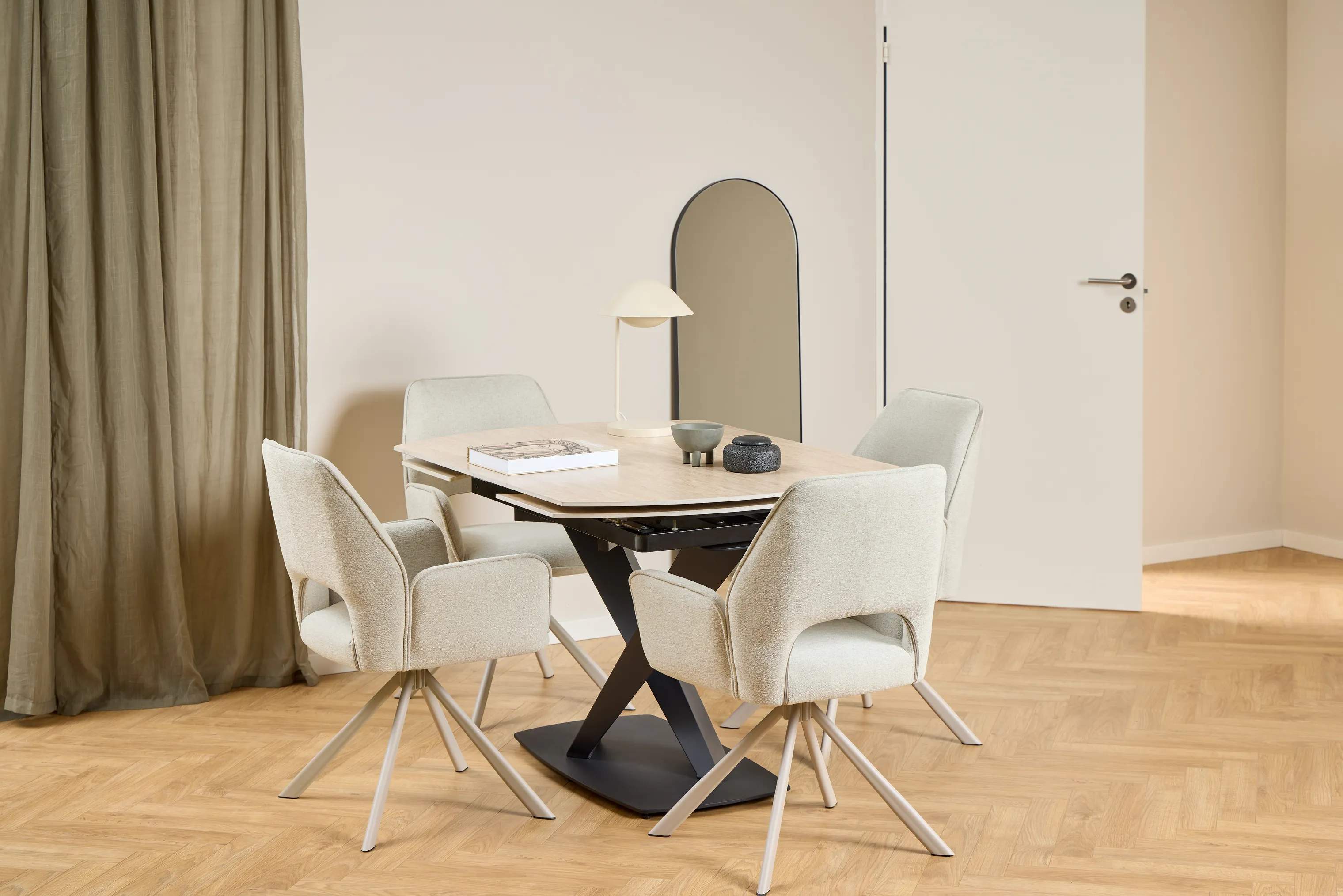 CASA Living Spisebordsstole Graham Spisebordsstol - 2 stk. i beige, 3