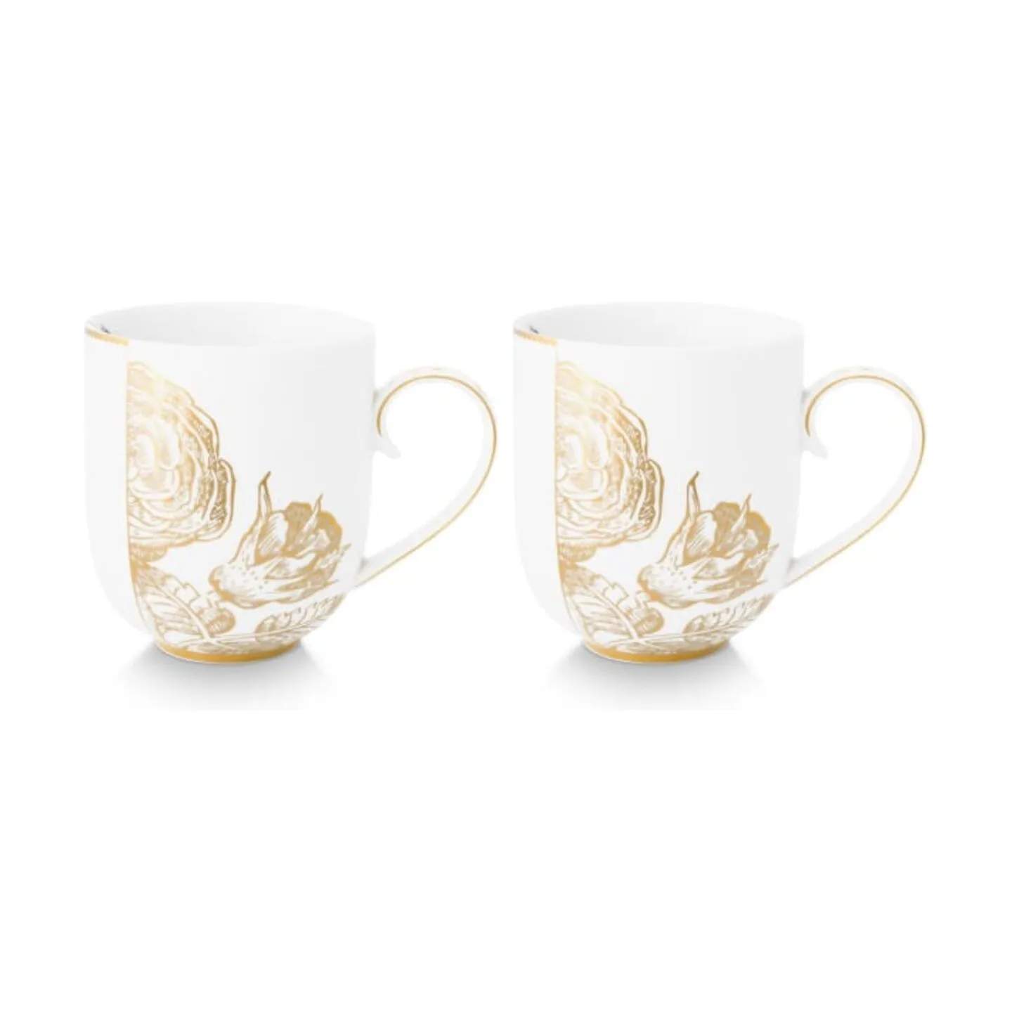 PIP Studio Krus og kopper med hank Royal Krus - 2 stk. i White, 1