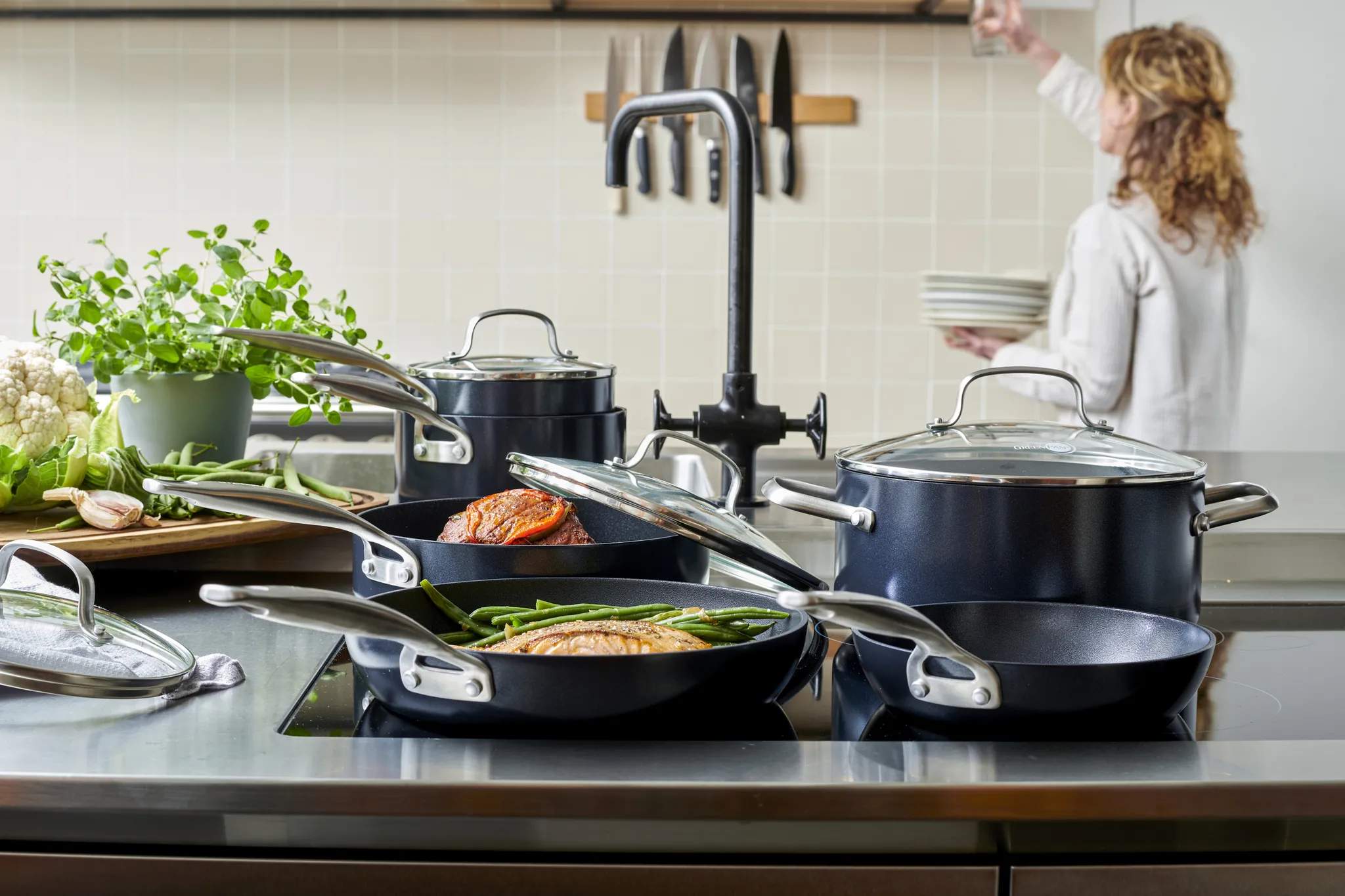 Greenpan Wokpander GreenPan Copenhagen Copenhagen Wok i Sort, 30 cm, 2