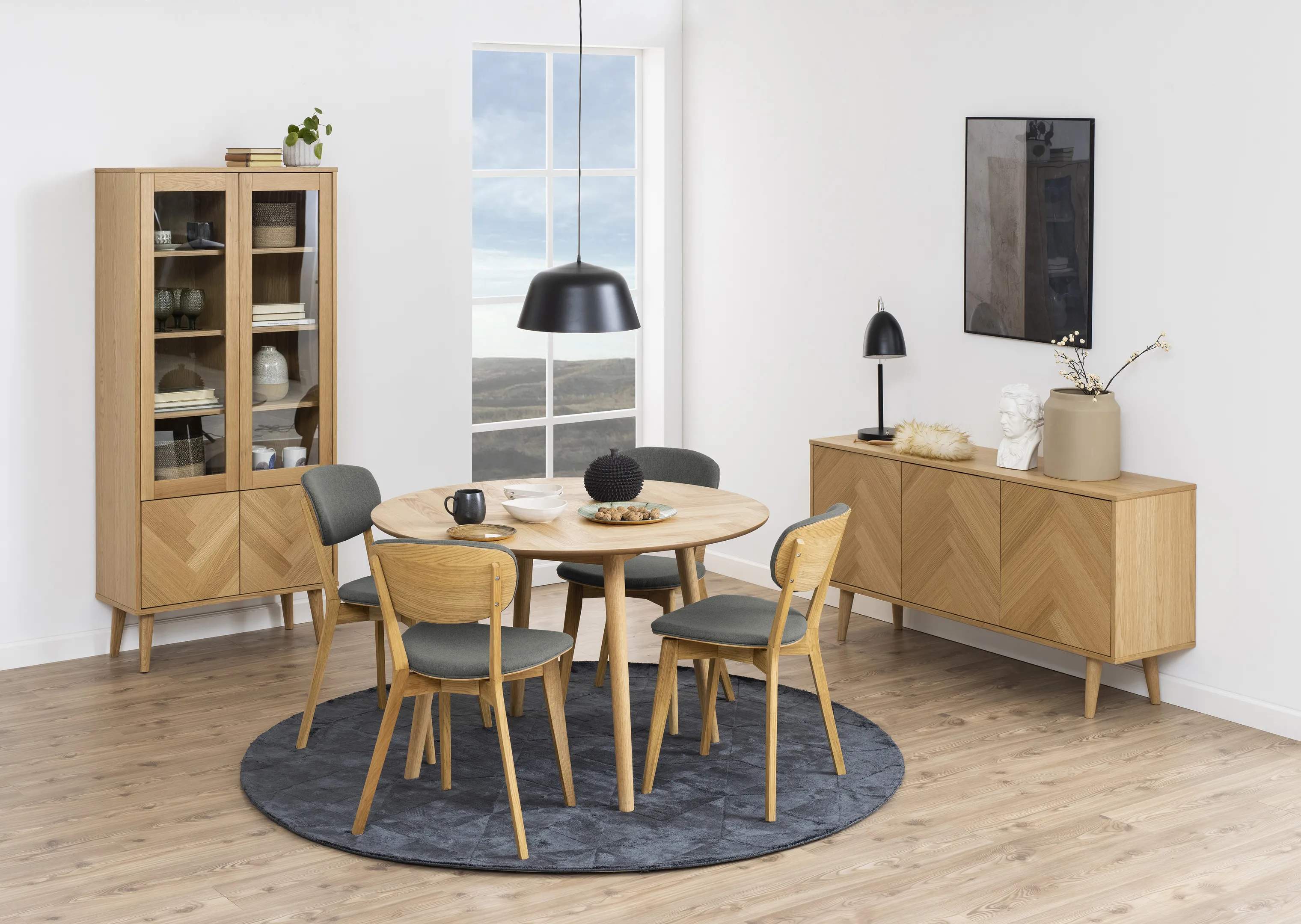 CASA Living Reoler og tilbehør Nagano Vitrine i Eg, 3
