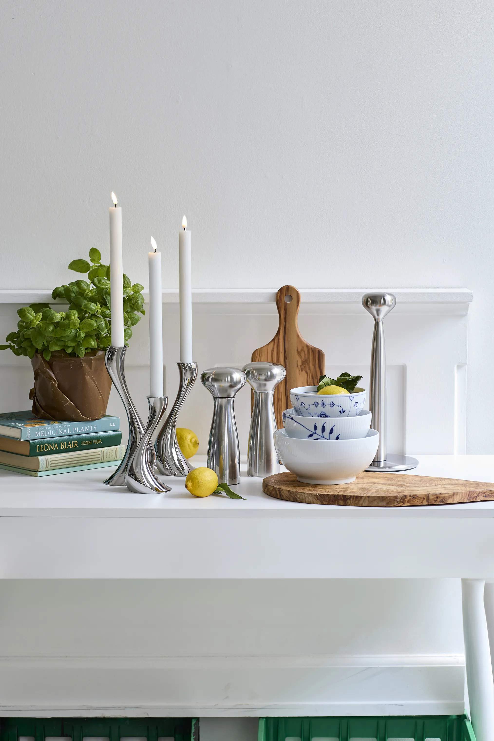 Georg Jensen Kronelysestage Cobra Lysestagesæt - 3 stk. i Blank, 2