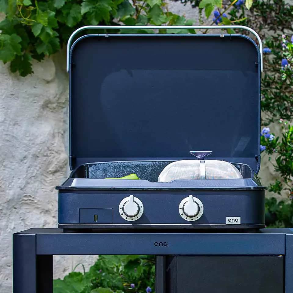 Eno Plancha plancha grill Enosign Plancha Gasgrill i Marineblå, 2