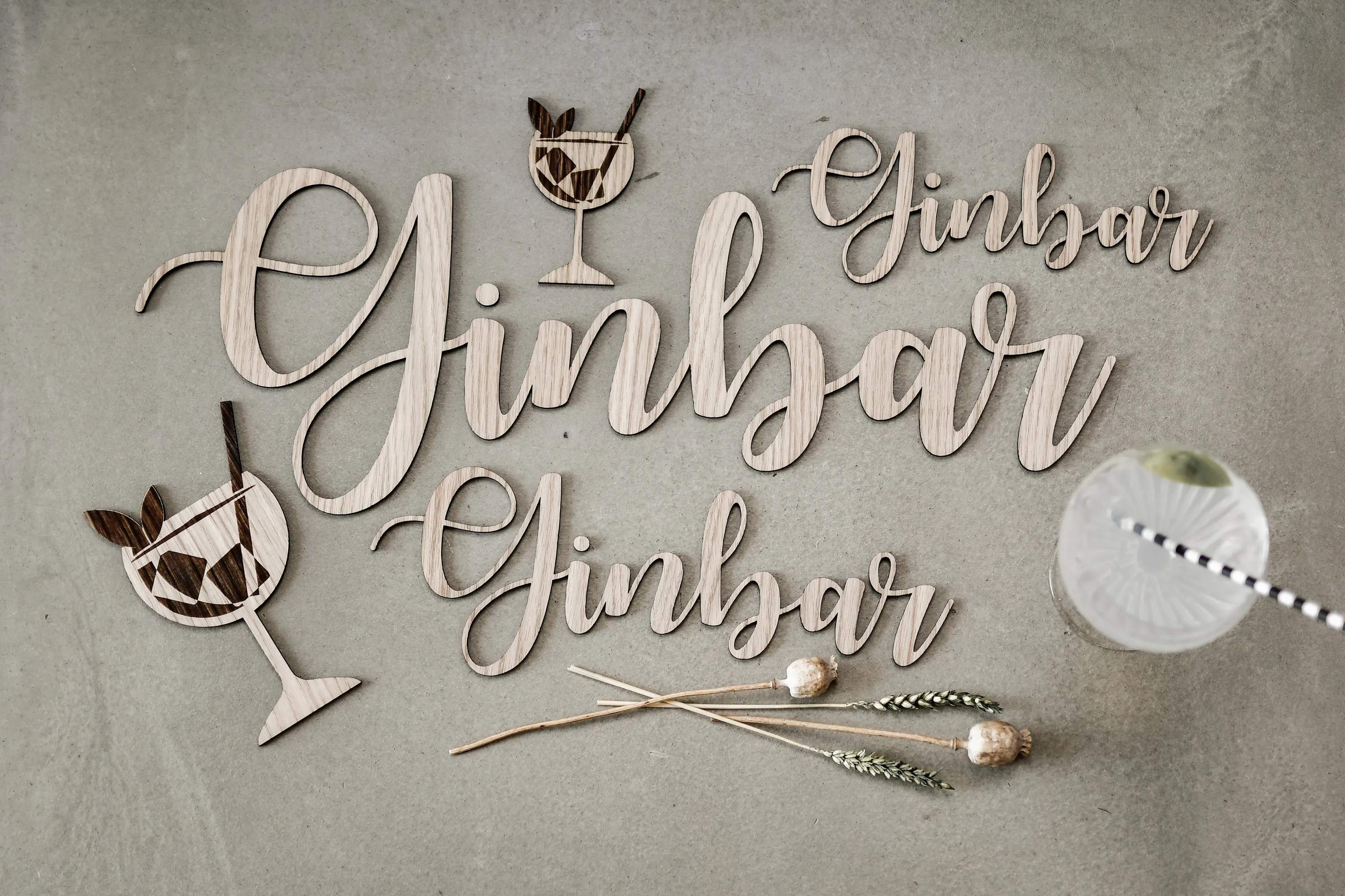 Minifabrikken Vægdekoration Curly Dekoration - Ginbar i Lys eg, 2
