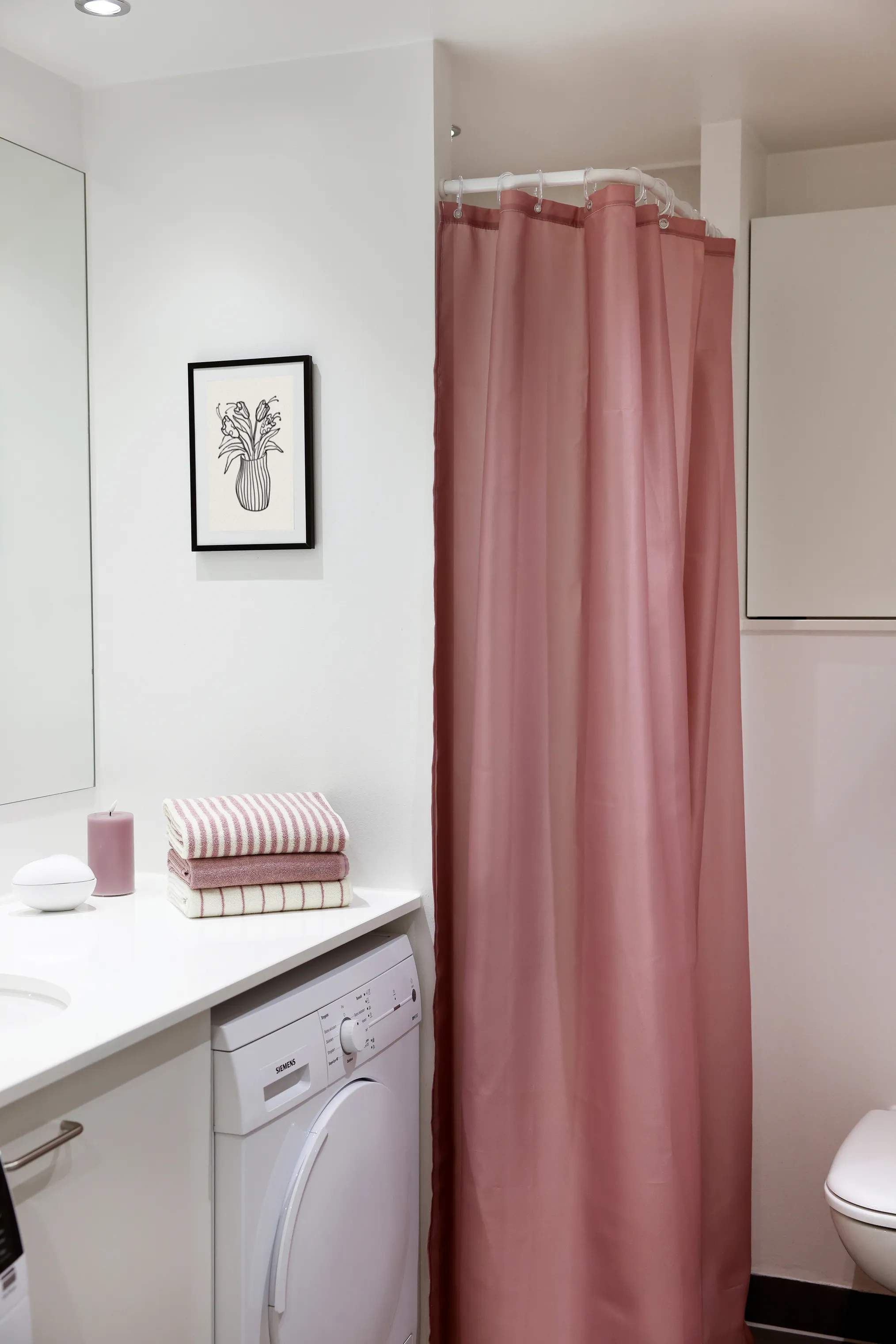 CASA Living Badeforhæng Badeforhæng i rosa, 2