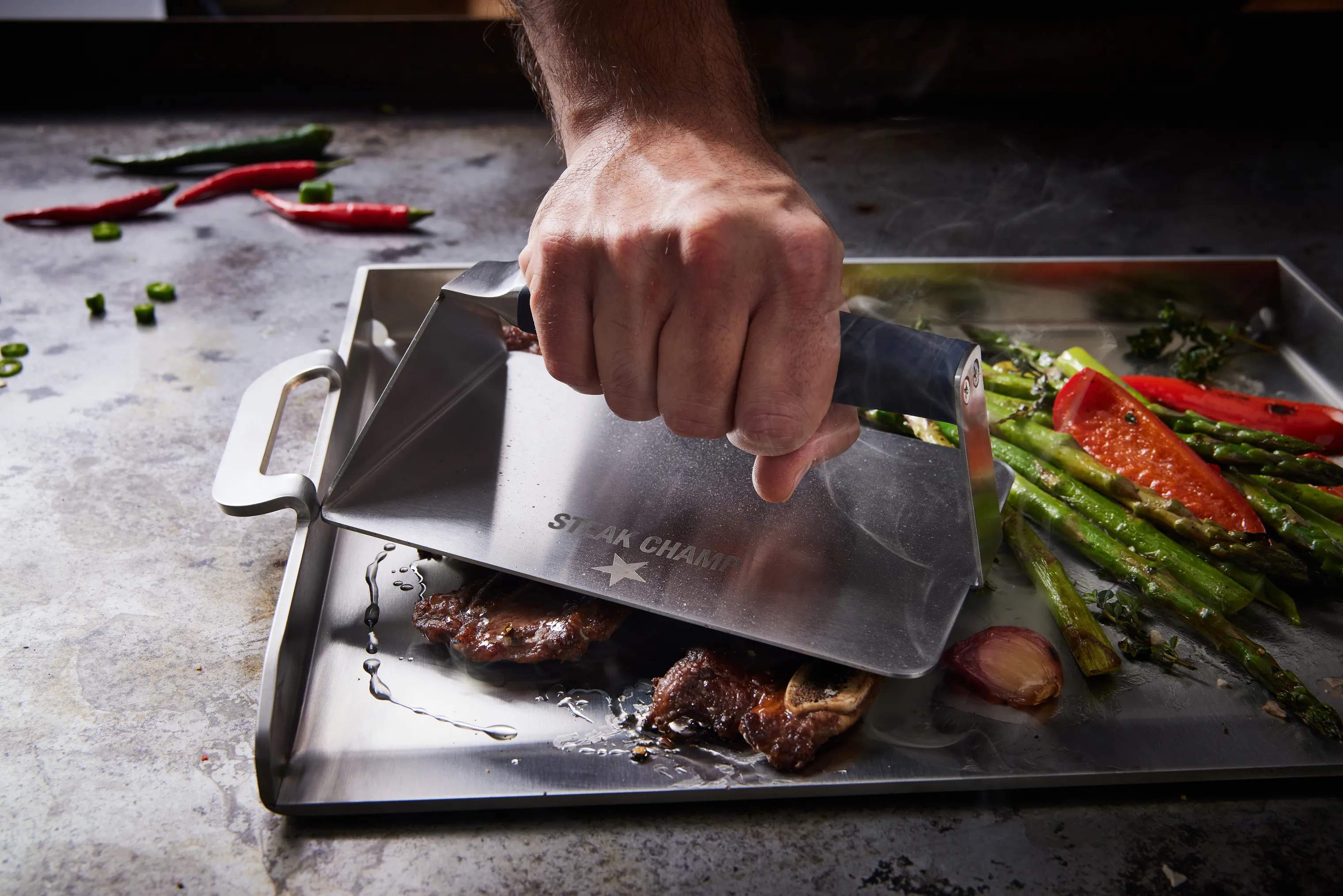 Steak Champ Øvrigt grilltilbehør Bøfpresser i Rustfrit stål, 2