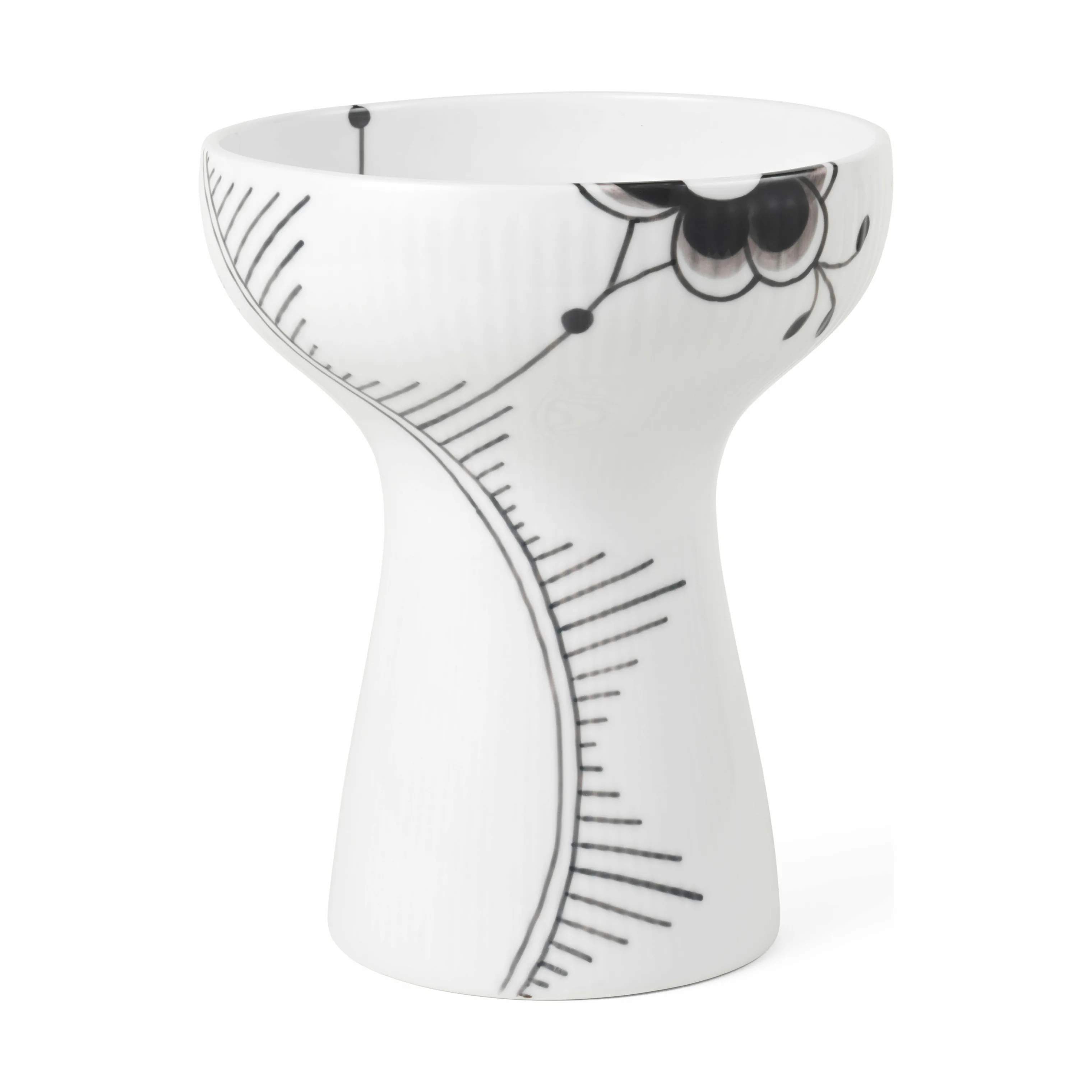 Royal Copenhagen Vaser Sort Mega Riflet Vase i 19 cm, 3