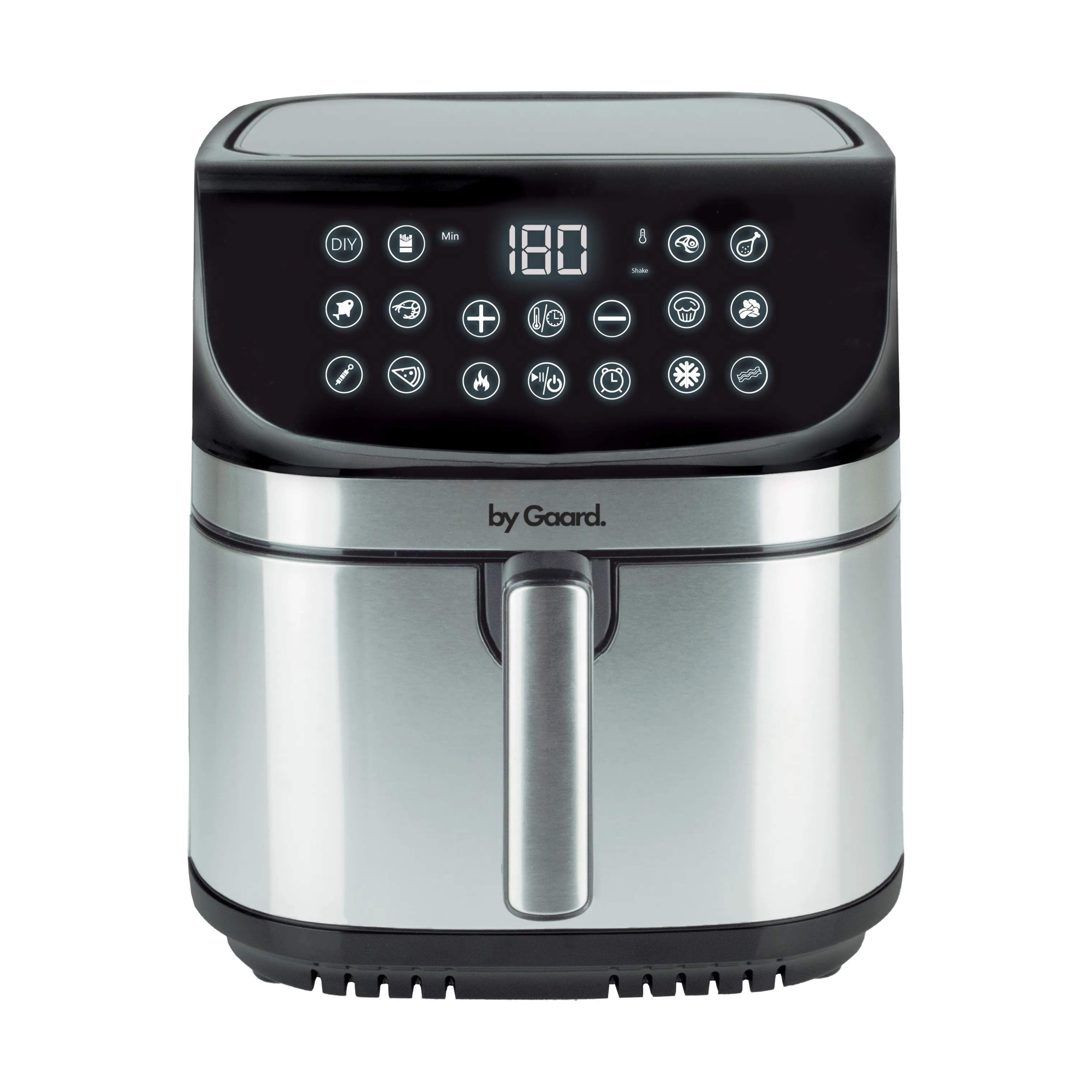 Airfryer, sølv/sort, large