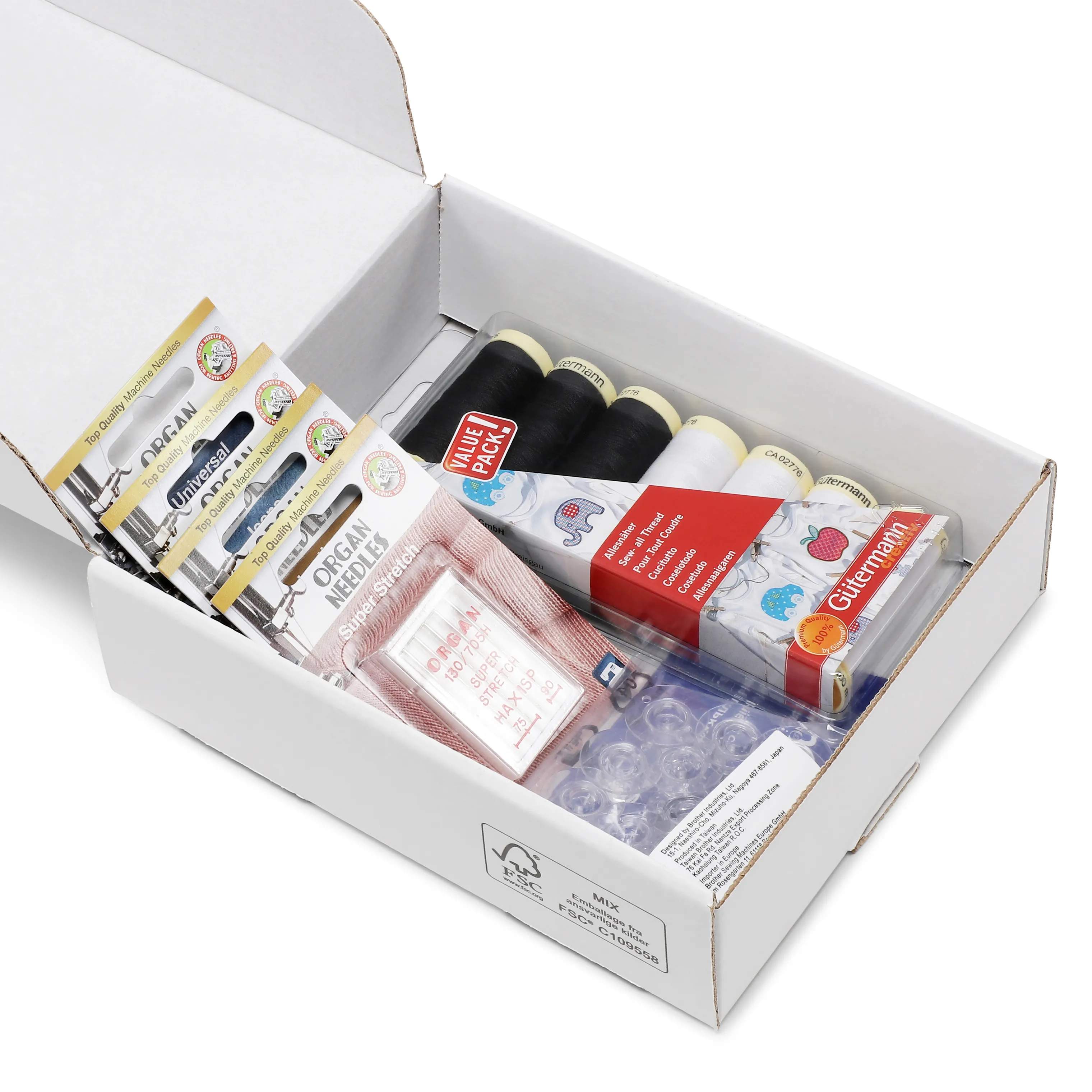 Kreativ4 Tilbehør til symaskiner Complete sy-kit - 37 dele i Hvid, 2