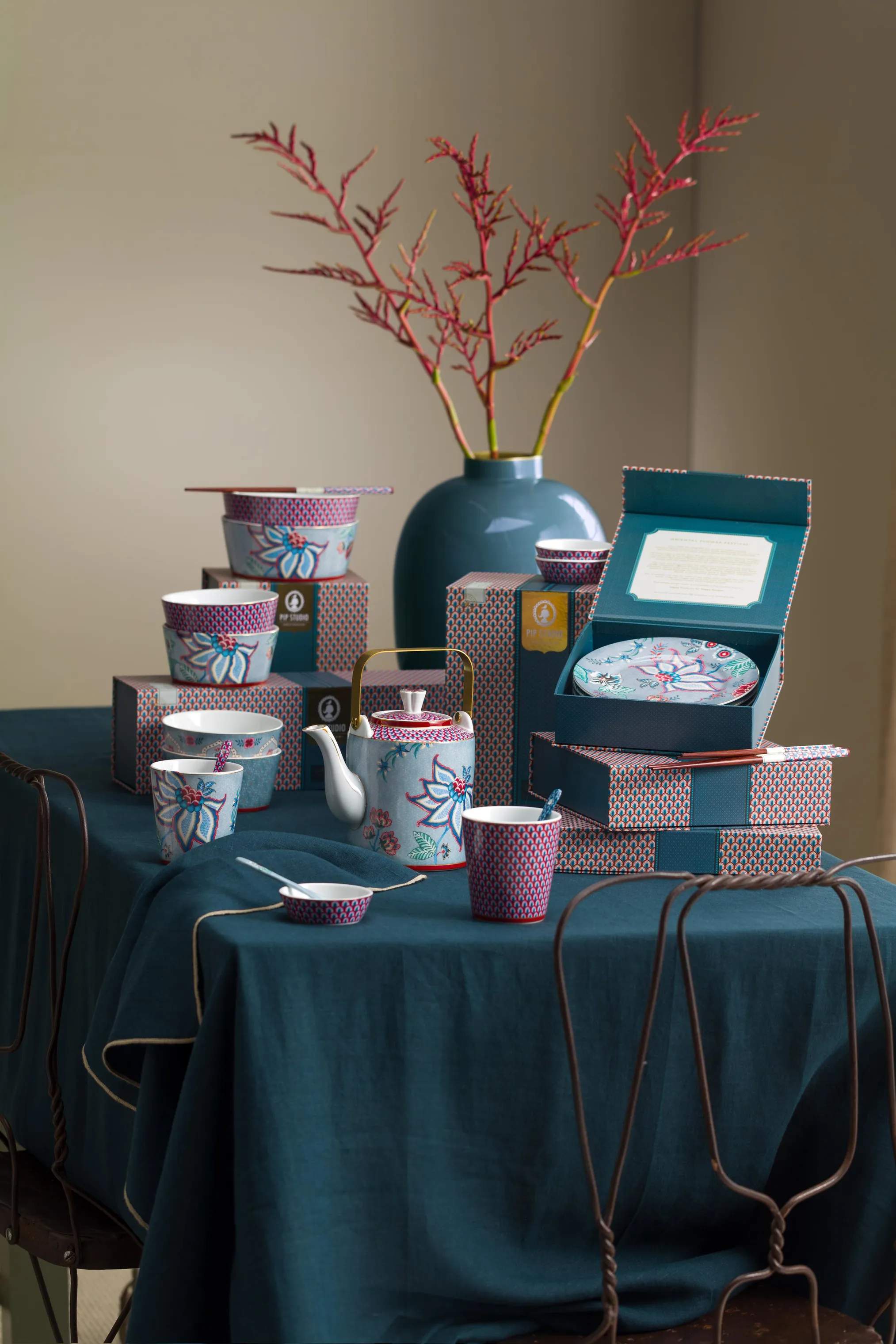 PIP Studio Tekander Flower Festival Tekande i Blue, 6