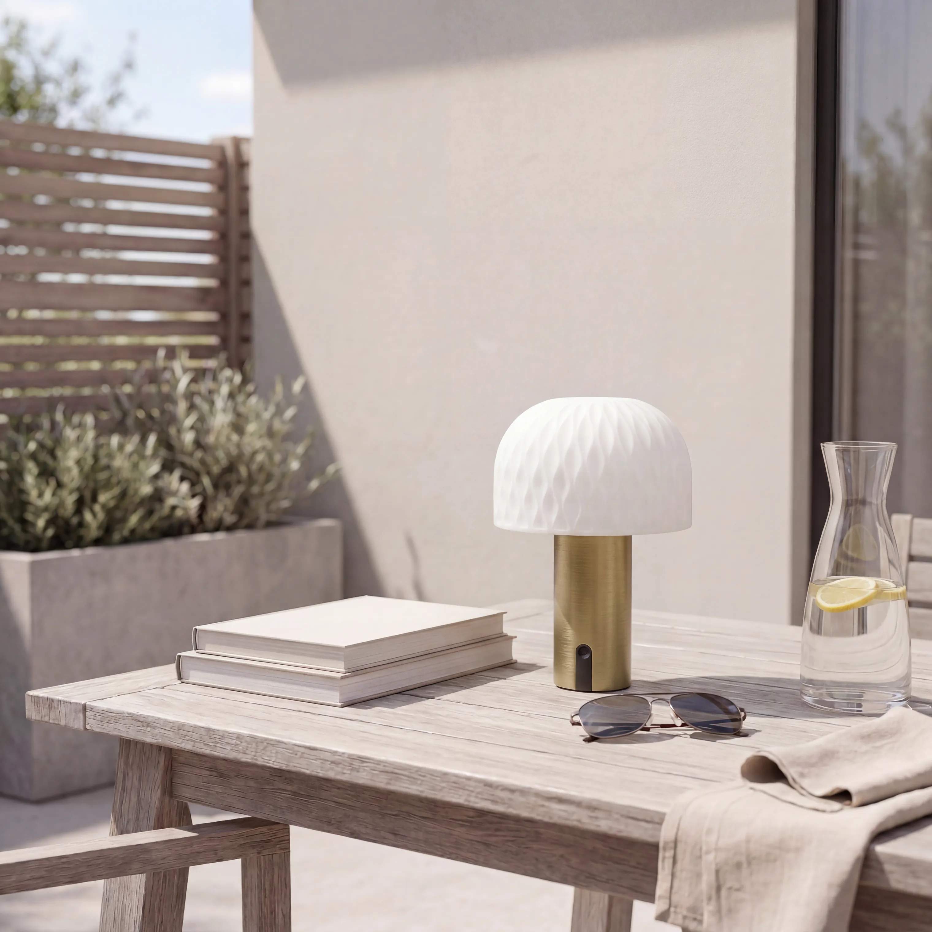 Deluxe Homeart Bordlamper Ikon Copenhagen Ikon Solar LED Bordlampe i Messingfarvet, 2