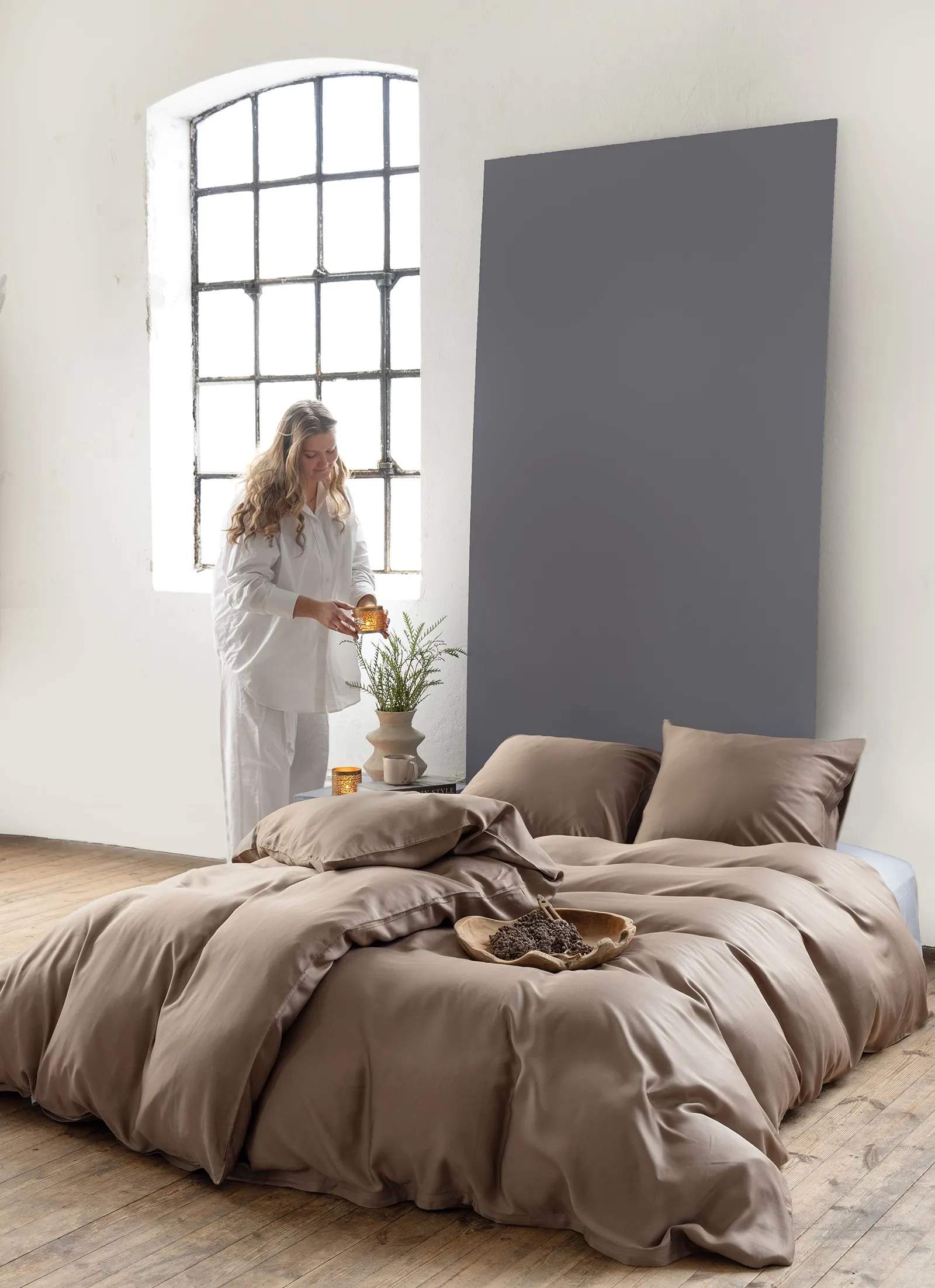 Turiform Sengetøj Enjoy Sengetøj i Brun, B140 x L220 cm, 2