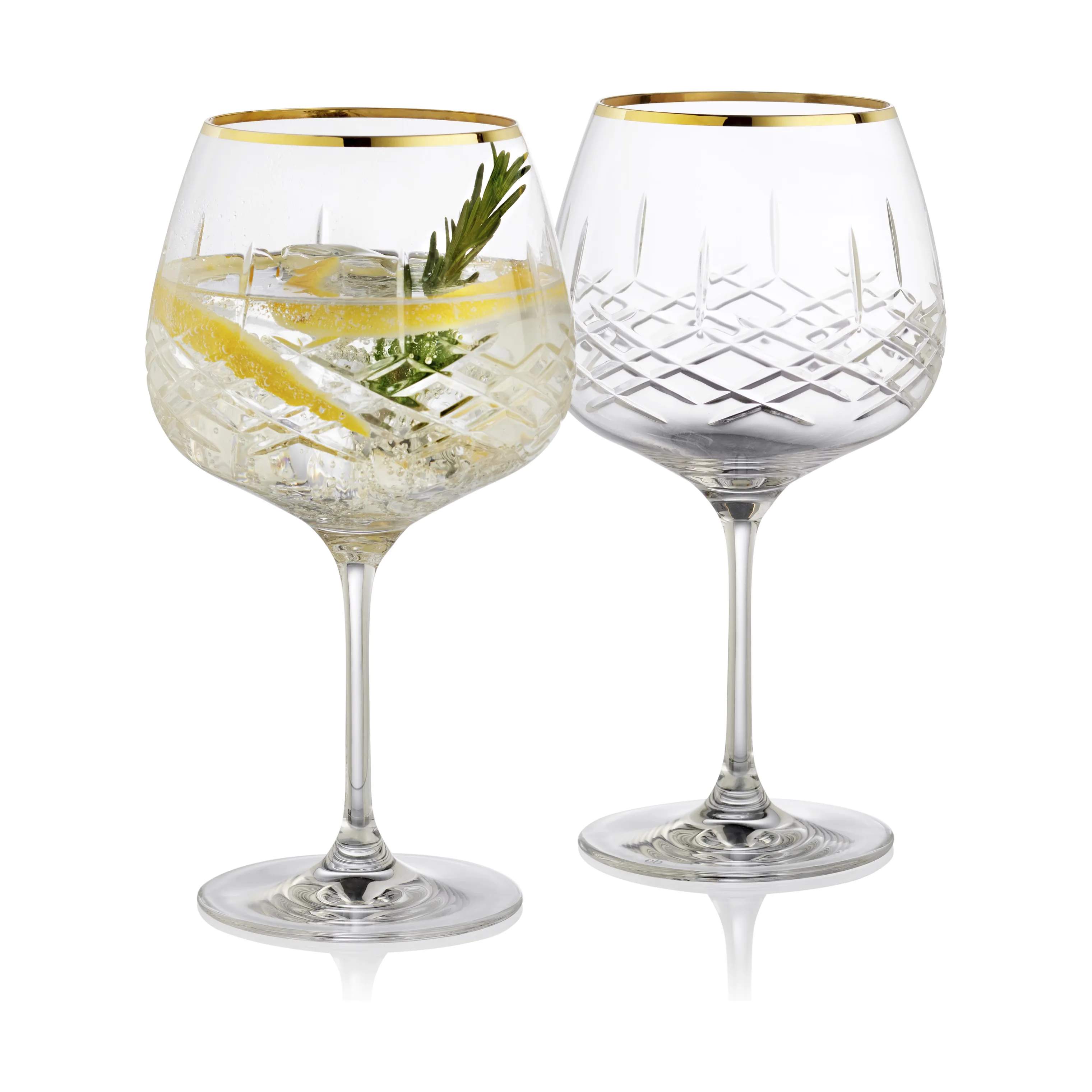 erik bagger a/s Ginglas XO Ginglas - 2 stk. i Klar/guldfarvet, 68 cl, 4