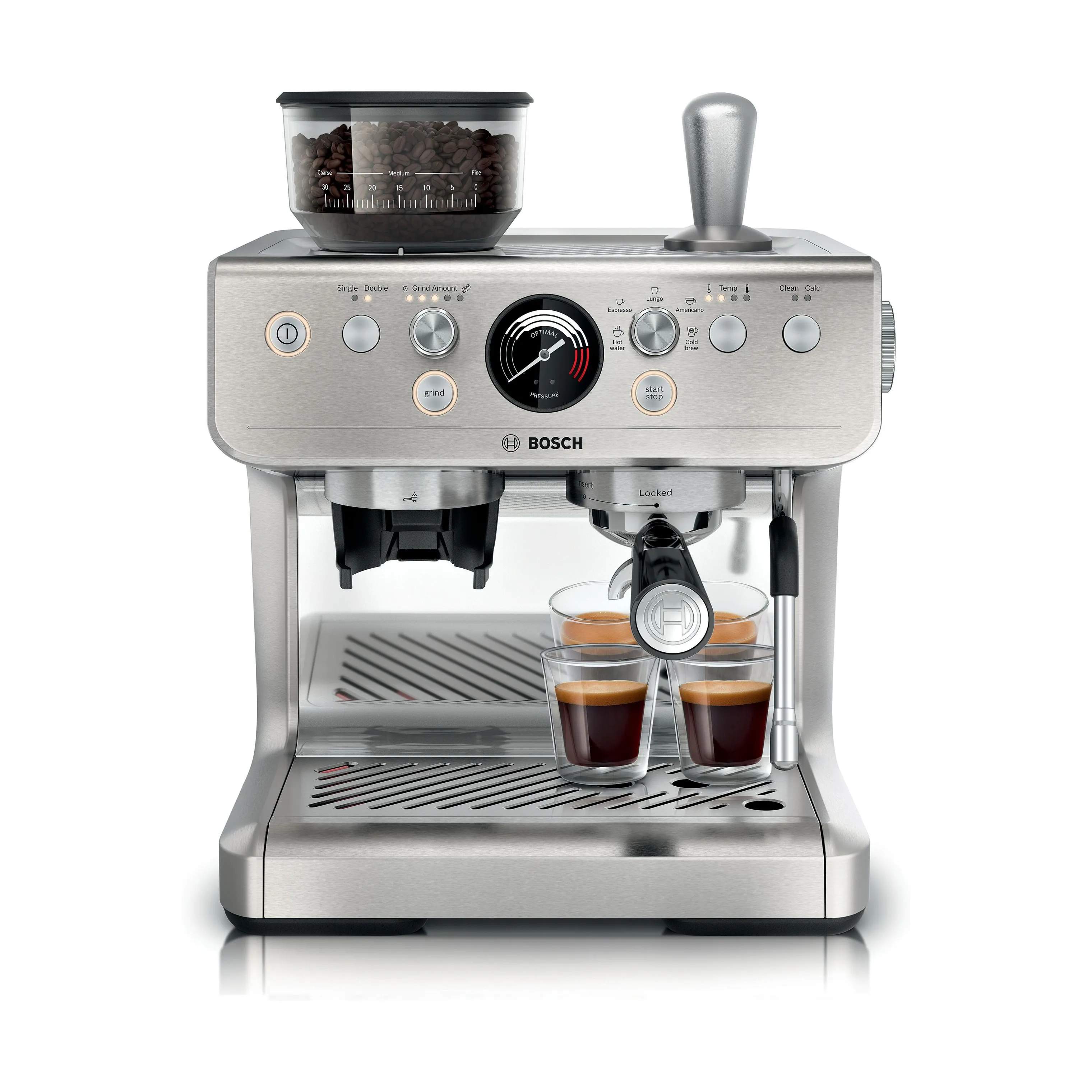 Bosch Espressomaskiner Serie 4 Semi Automatic Espressomaskine i Stål, 1