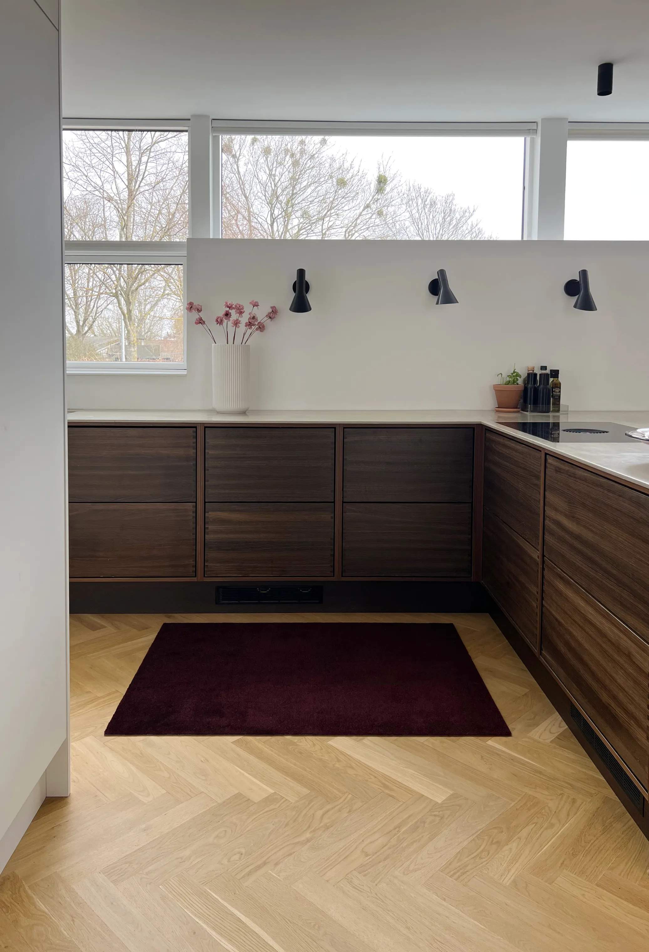 Tica Copenhagen Gulvtæpper Uni Color Unicolor Gulvmåtte i Bordeaux, B90 x L130 cm, 5