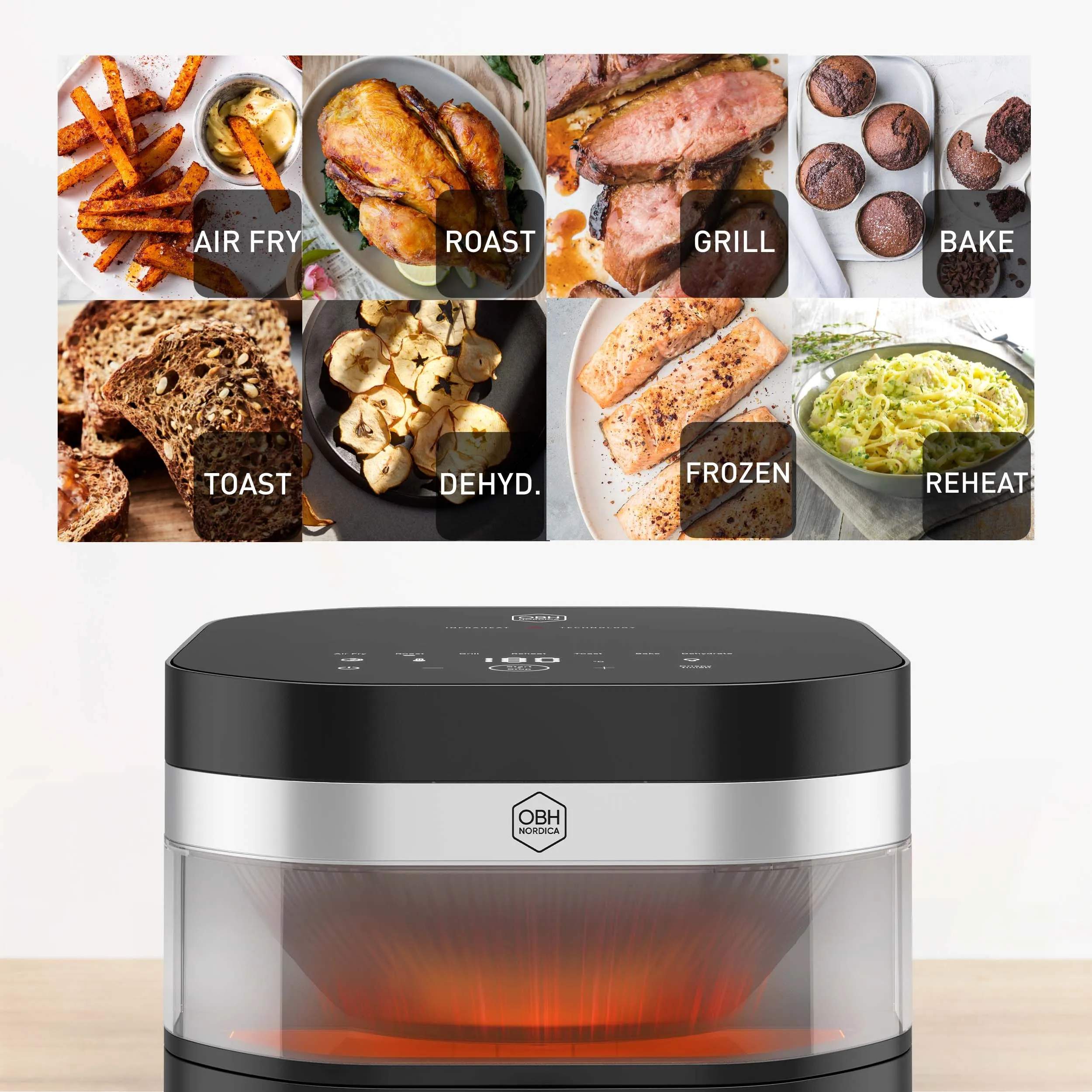 OBH Nordica Airfryers Easy Fry Infrared Airfryer i sort, 2