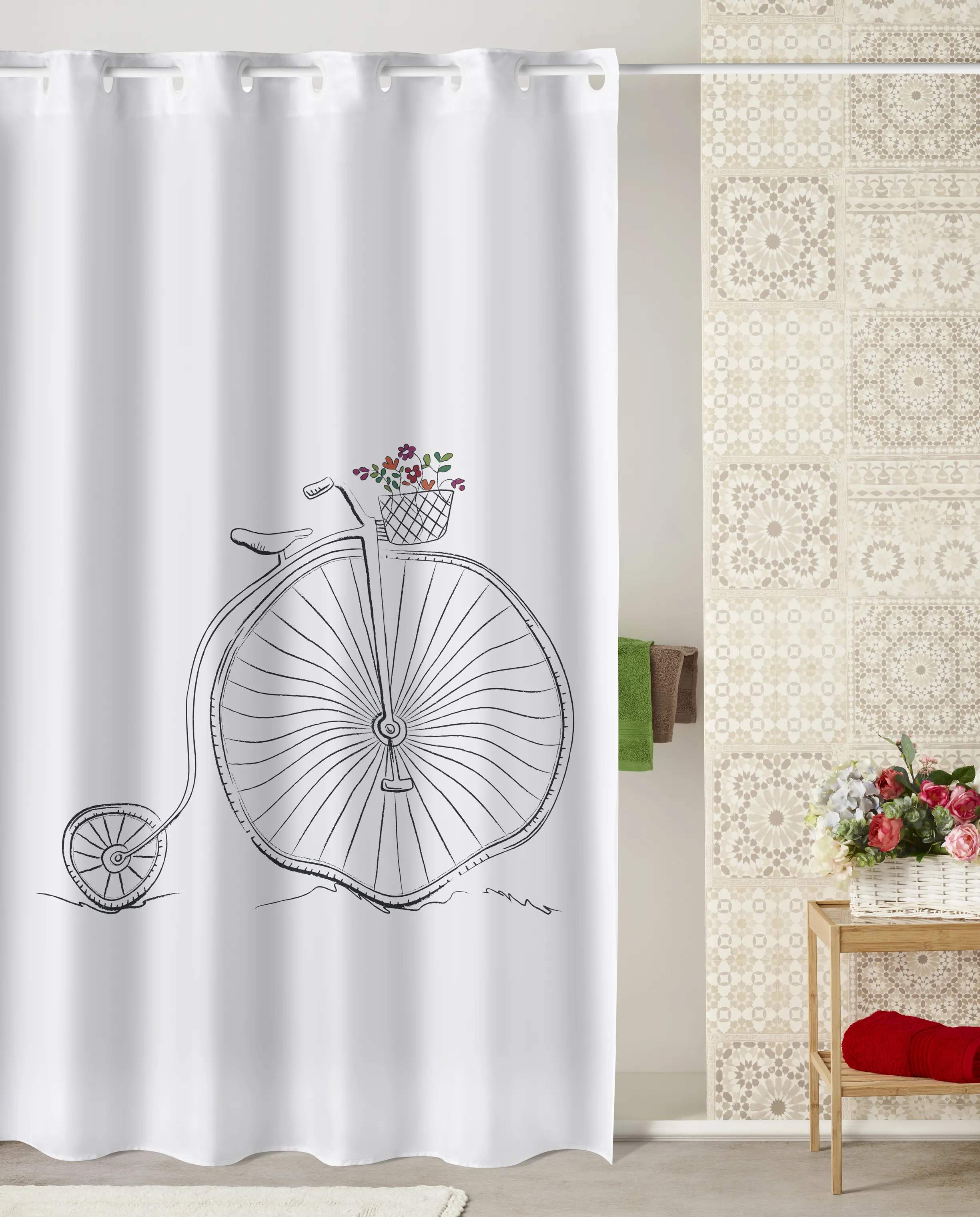 Atenas Badeforhæng Badeforhæng i Hvid/Cykel, 2