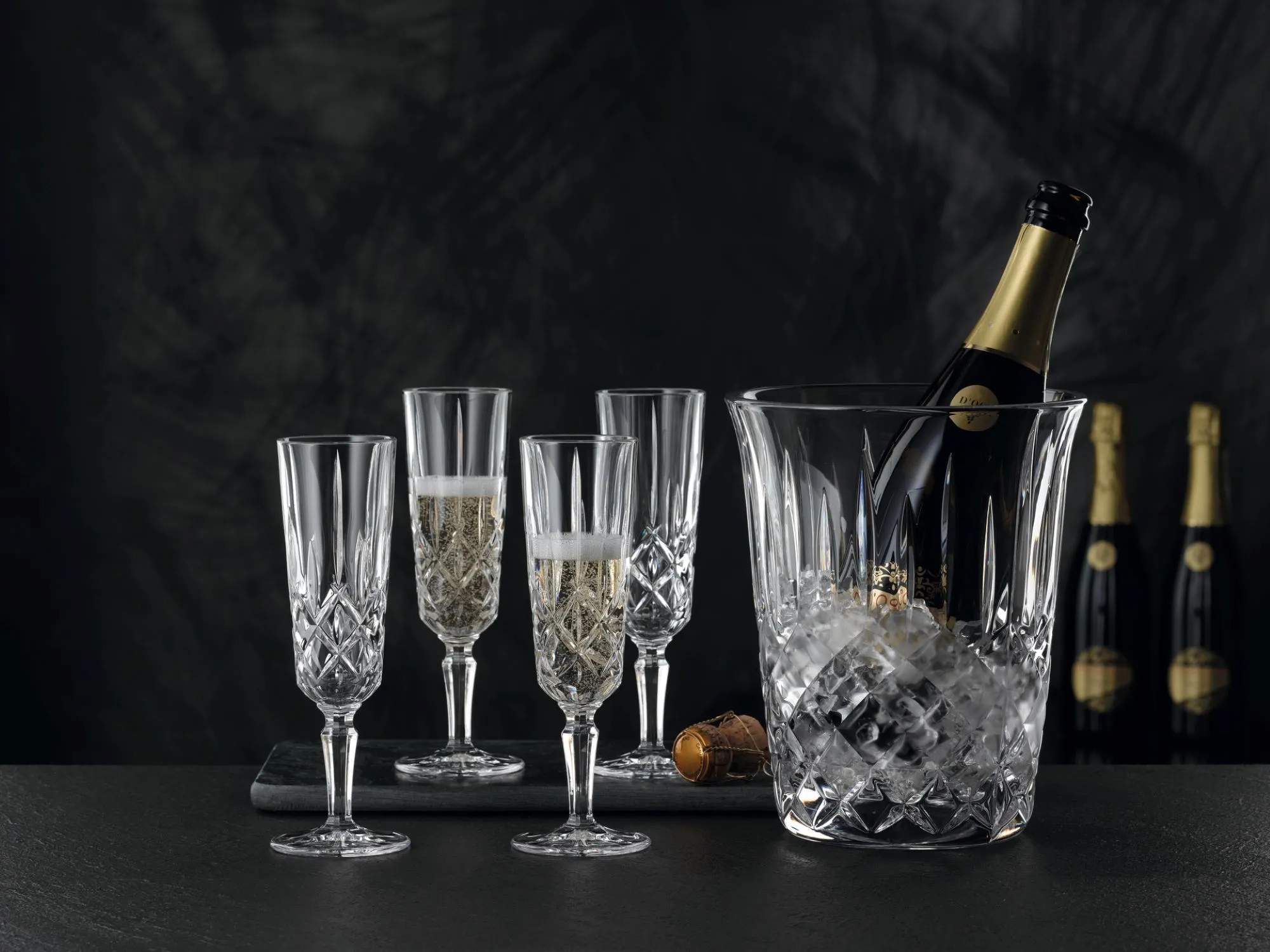 Nachtmann Champagneglas Noblesse Champagnesæt - 5 dele i klar, 2