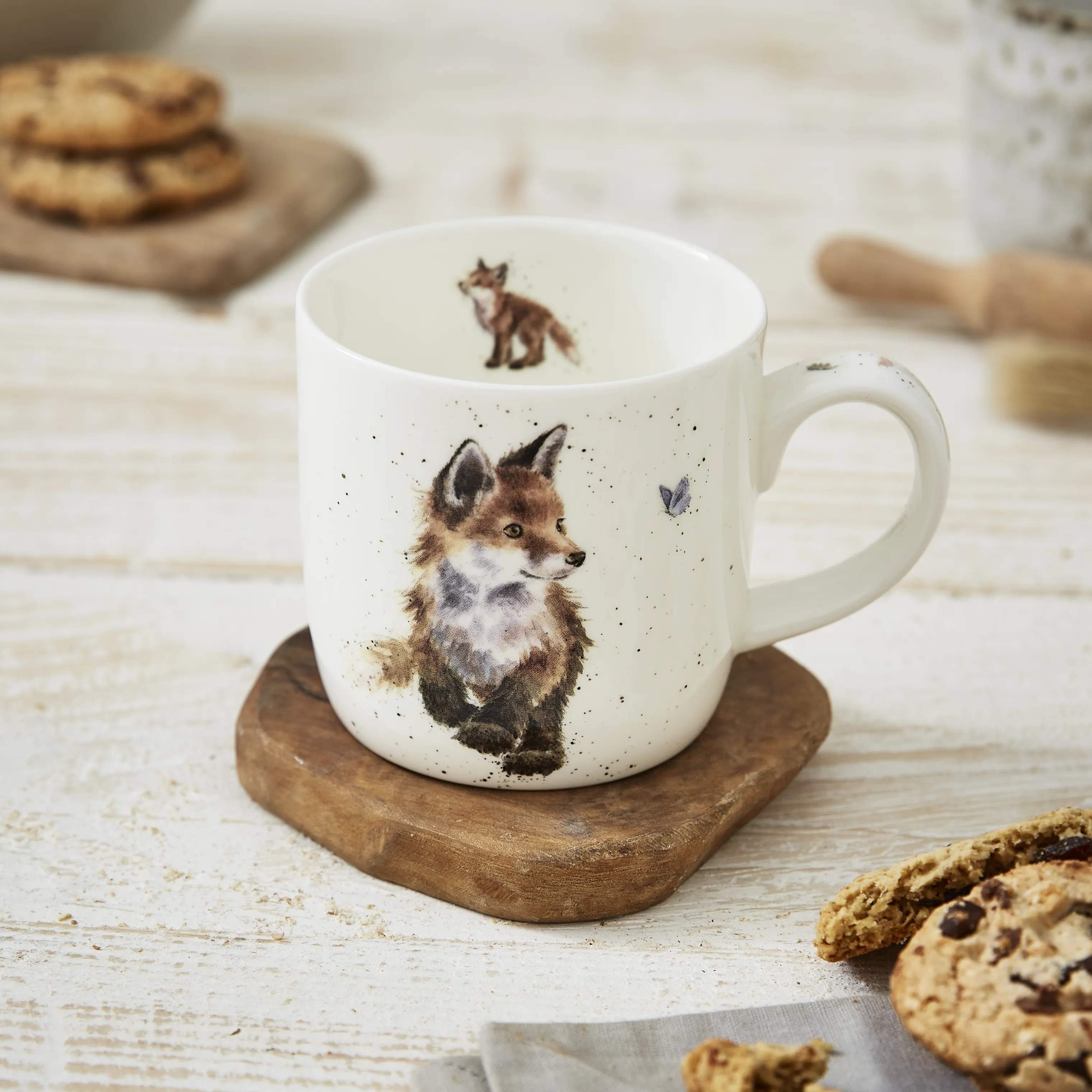 Royal Worcester Krus og kopper med hank Wrendale Krus - Born to be wild i Ræv, 2