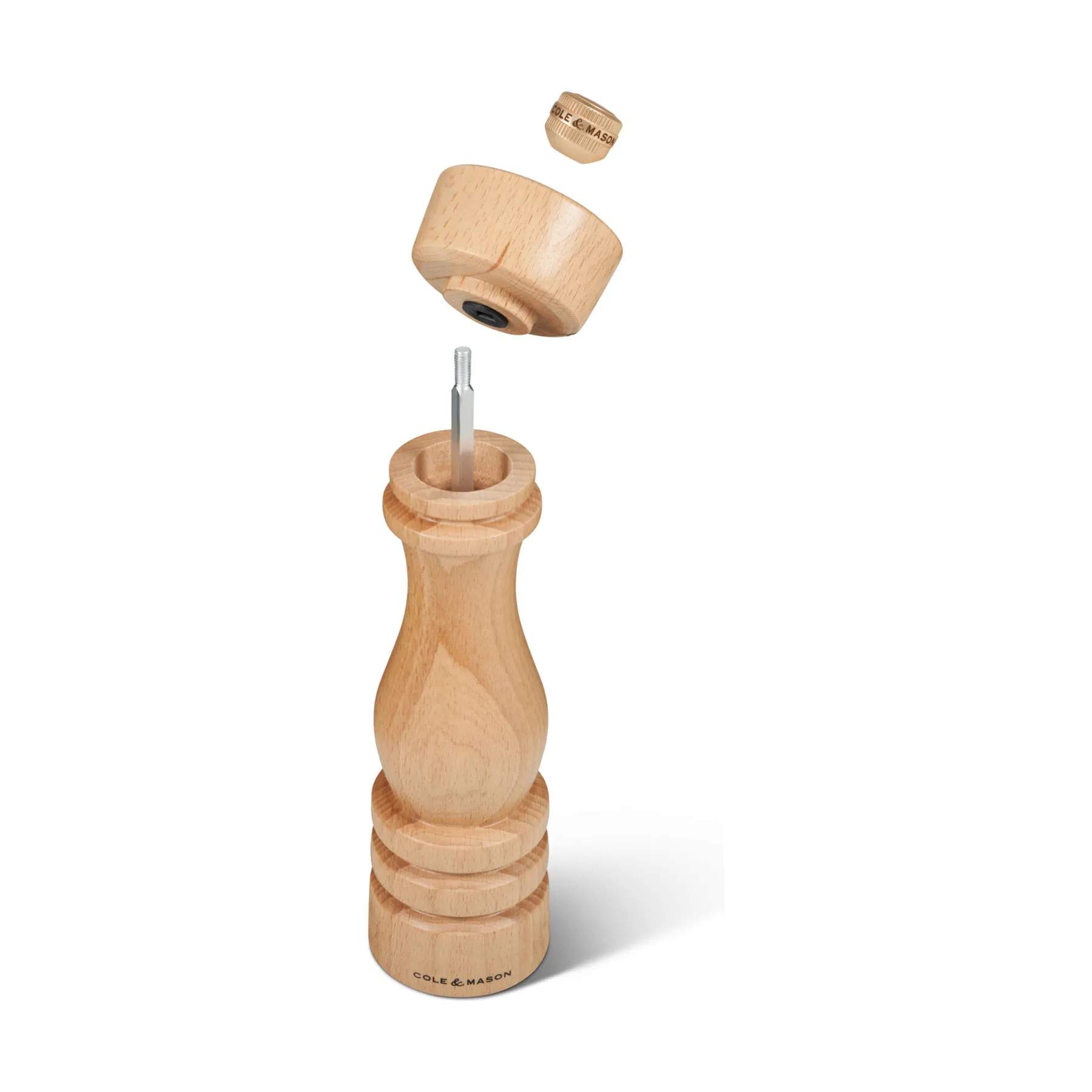 Cole&Mason Peberkværne London Peberkværn i Natural Beech, 22 cm, 7
