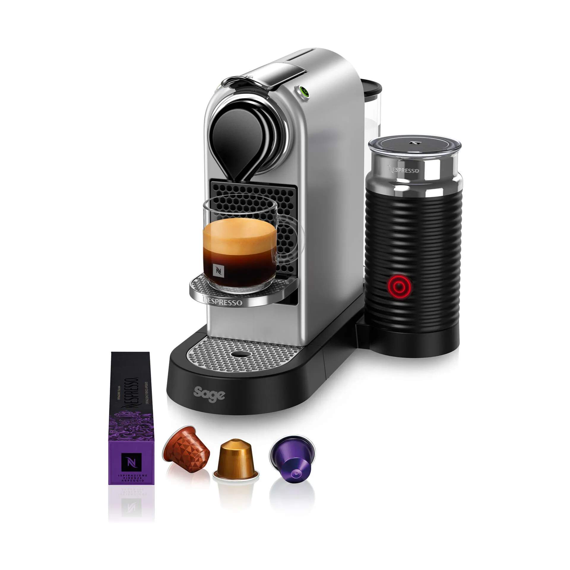 Sage Nespresso kapselmaskiner CitiZ&Milk 660 Kapsel Kaffemaskine i Silver, 1