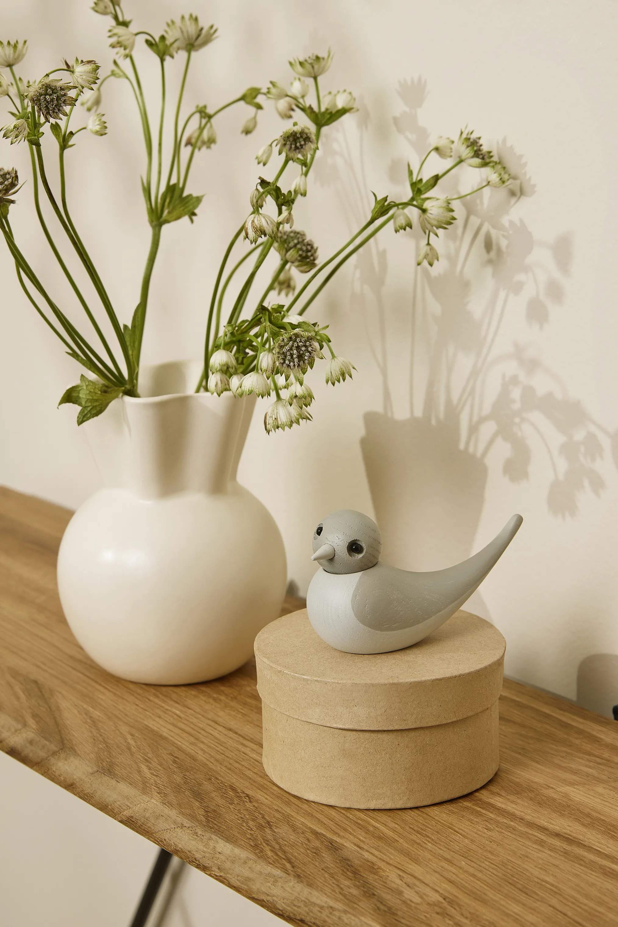 Spring Copenhagen Vaser Svungen Top Vase i Hvid, 14 cm, 2