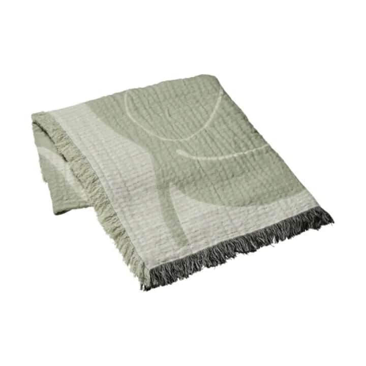 Broste Copenhagen Plaider Herbert Plaid i Sage Green/Off White, 4