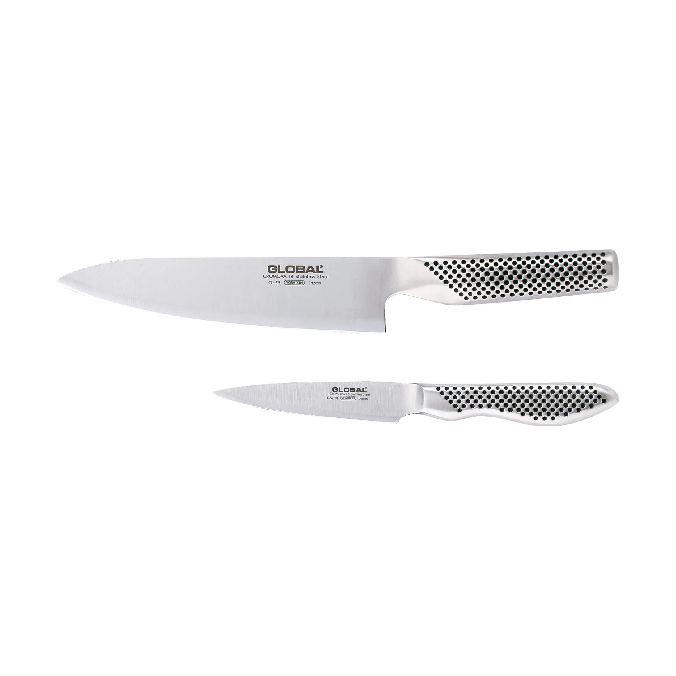 Global Knivsæt Knivsæt G-55/GS-38 - 2 dele i Stål, 1