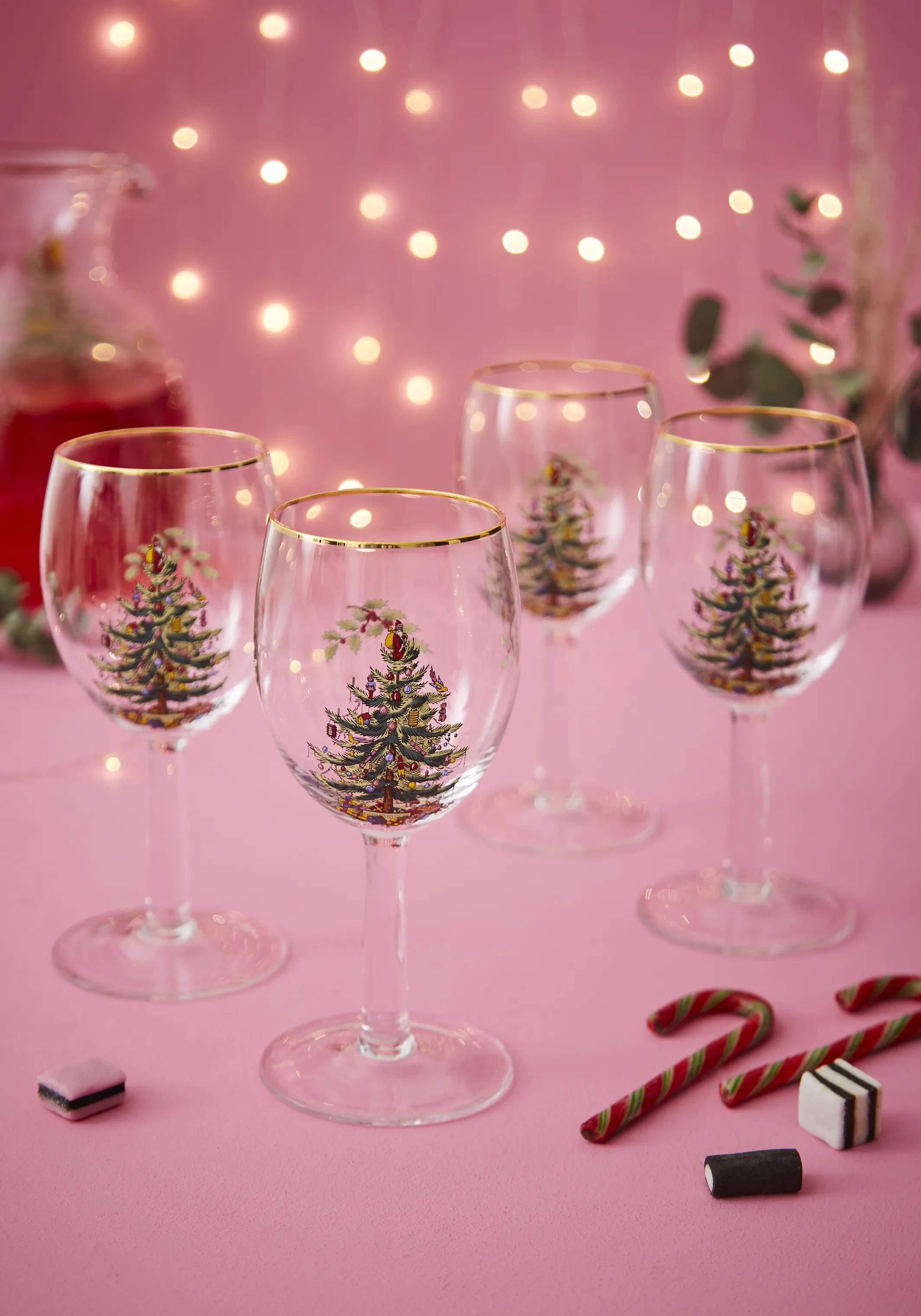Spode Vinglas Christmas Tree Vinglas - 4 stk. i Multifarvet, 5