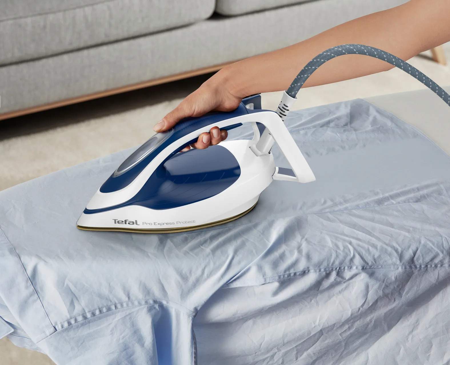 Tefal Dampstationer Pro Express Protect Dampstrygejern i Blå, 5