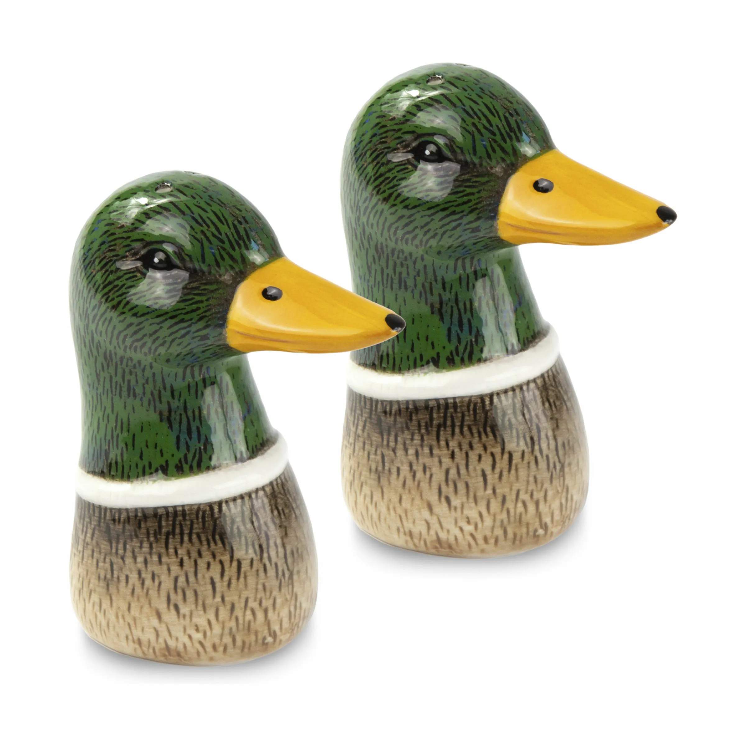 Donkey Strøsæt Spicy Ducks Salt- og peber-dispenser i Grøn/Brun, 1