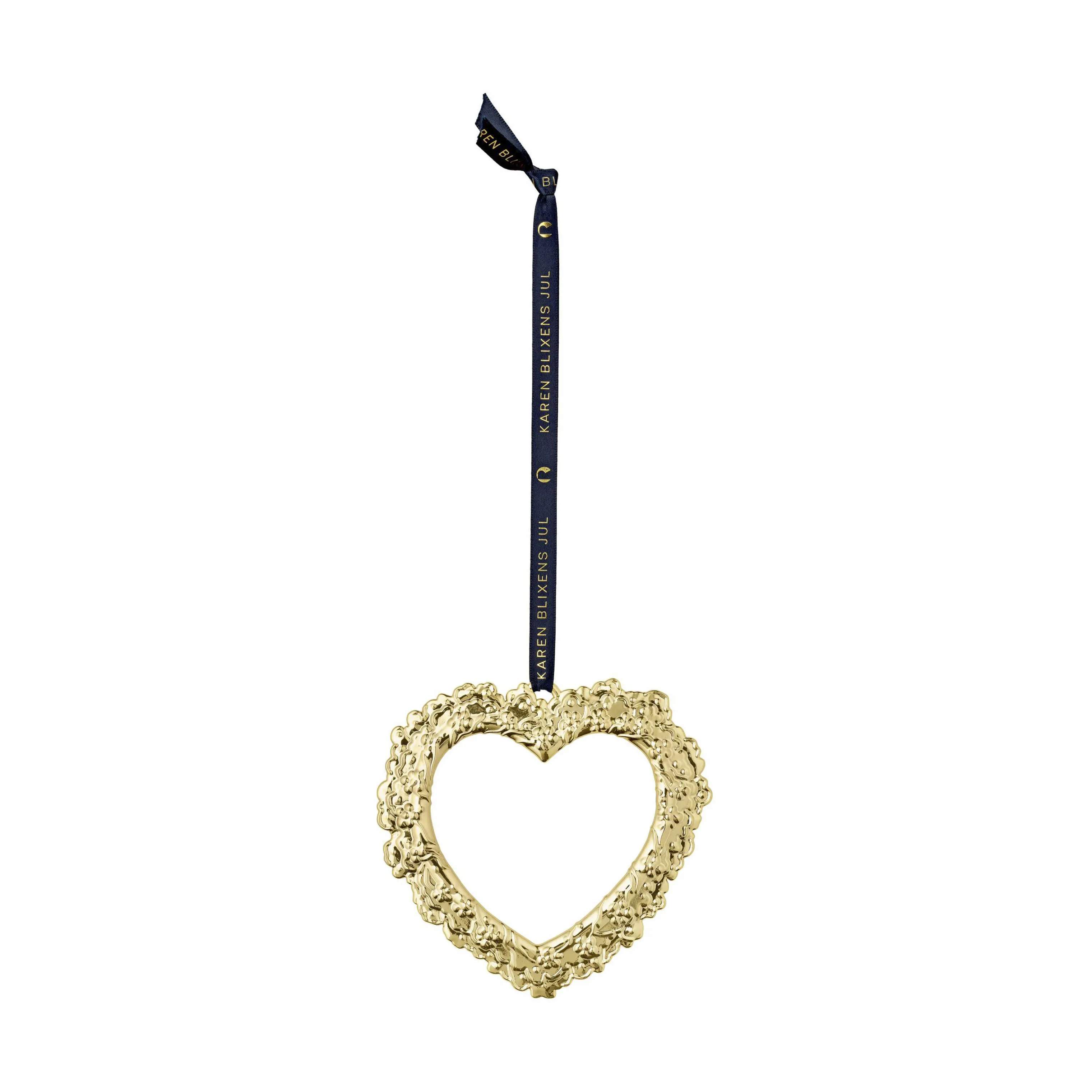 Rosendahl Juleophæng Karen Blixen Juleophæng - Julehjerte i Forgyldt, 11,5 cm, 1