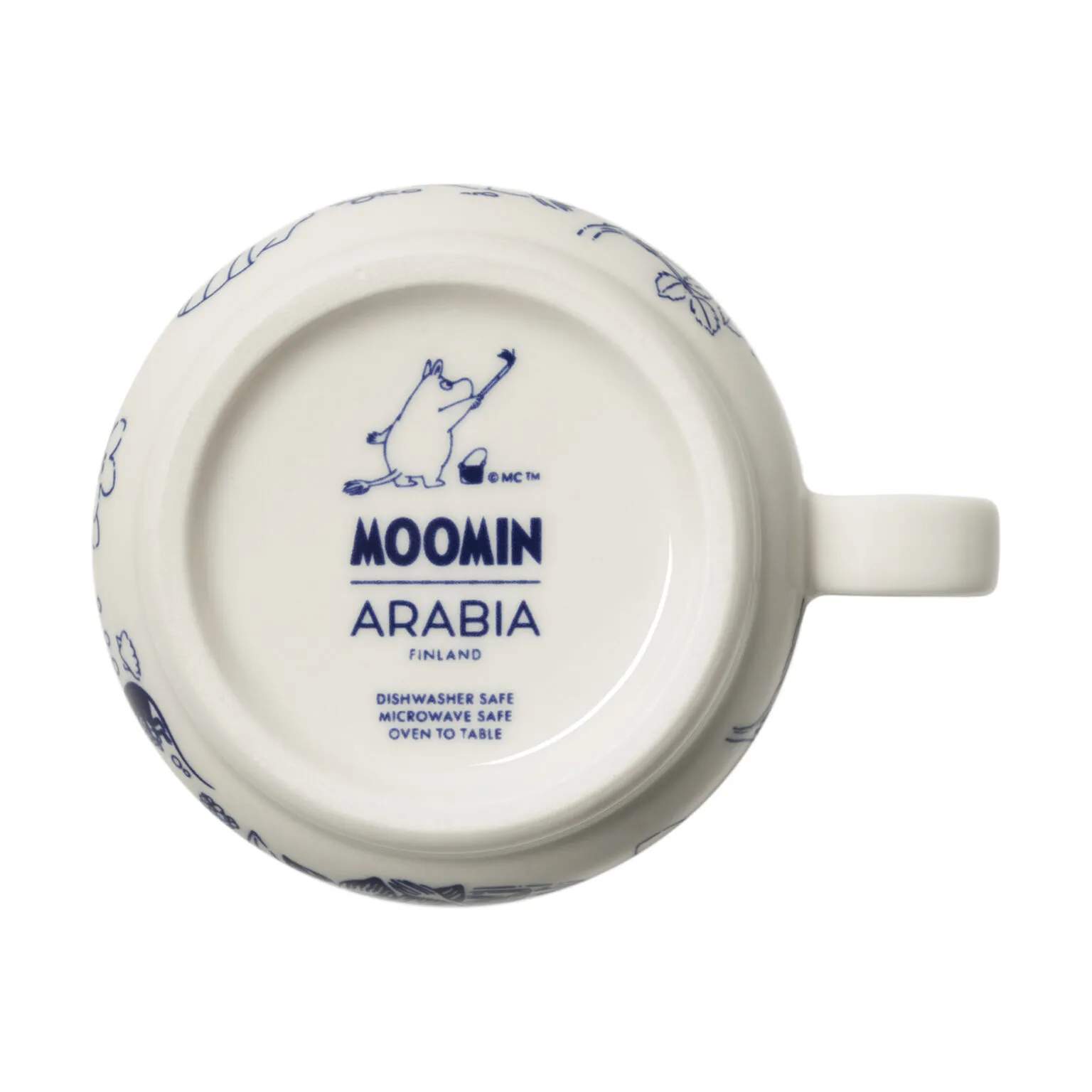 Moomin Arabia Krus og kopper med hank Haru Kop m. Underkop i Hvid, 7