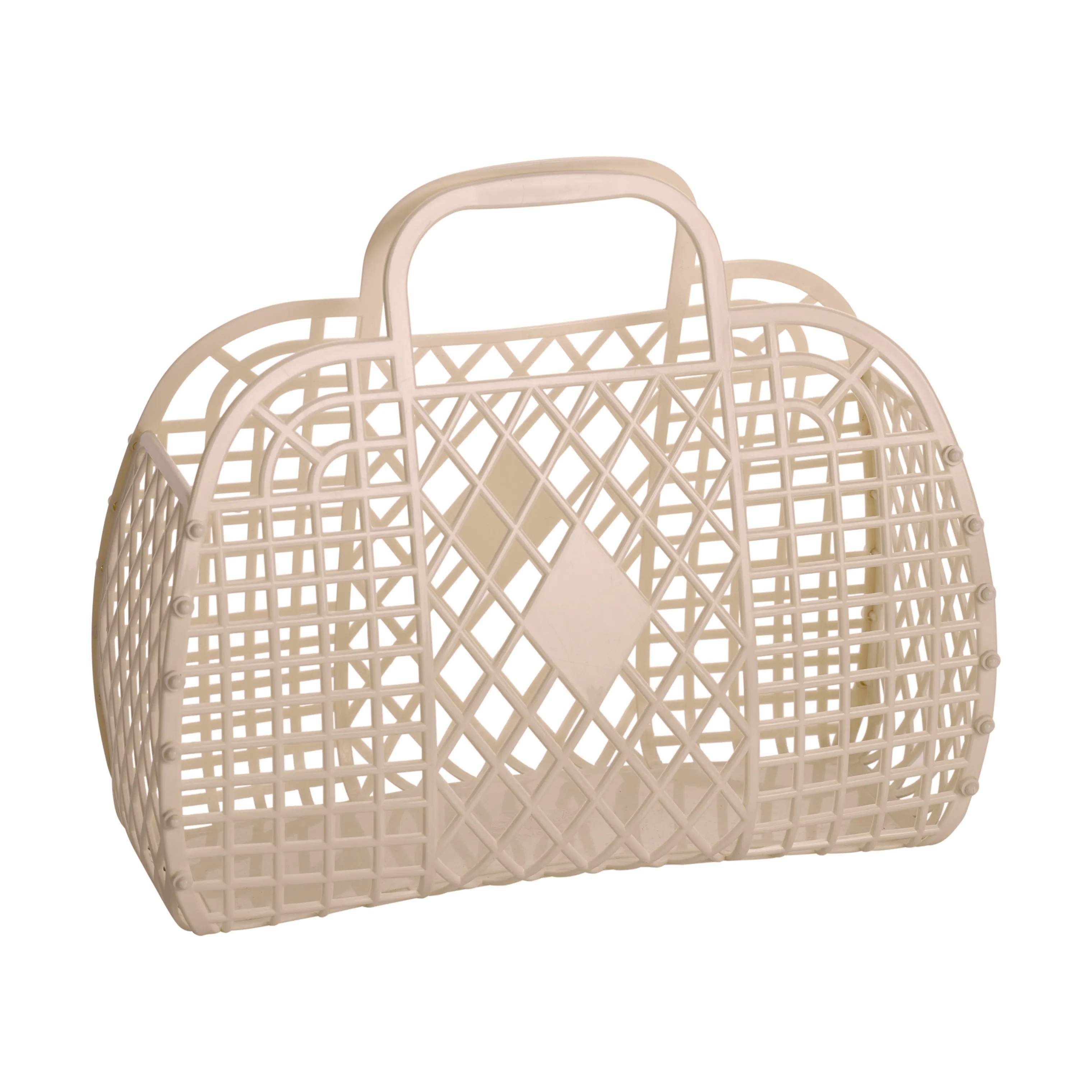 Retro Taske - Stor, latte b 14 x l 35  x h 30 cm, large