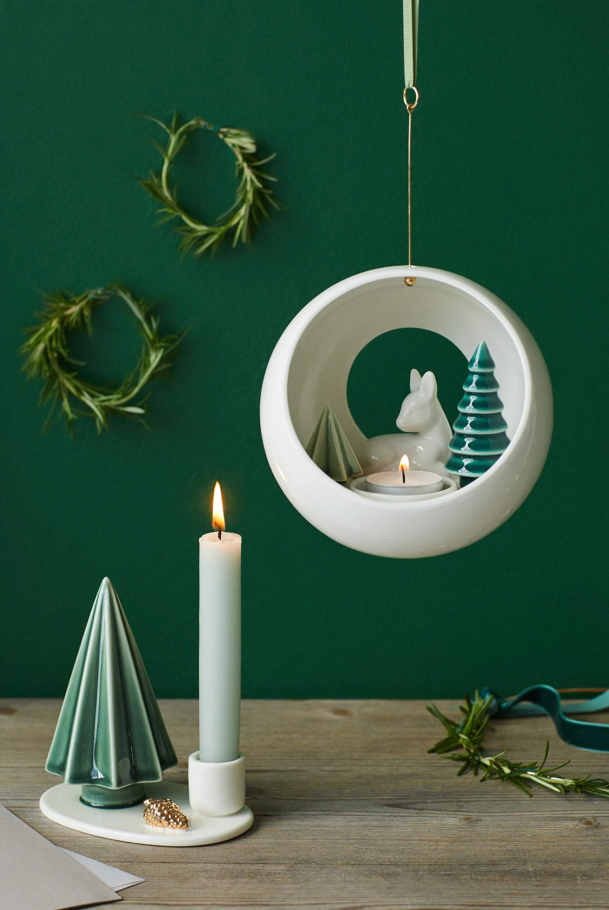 Dottir Kronelysestage Winter Stories Kronelysestage i White/Green/Golden, 2