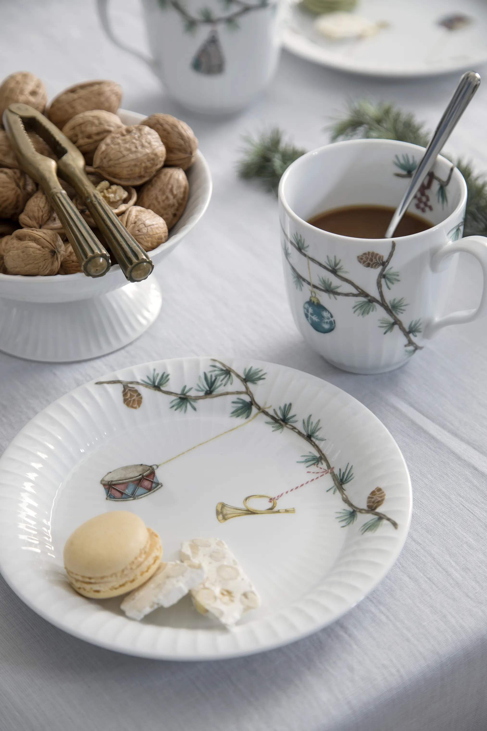 Kähler Kagetallerkener Hammershøi Jul Desserttallerken i Hvid, 2