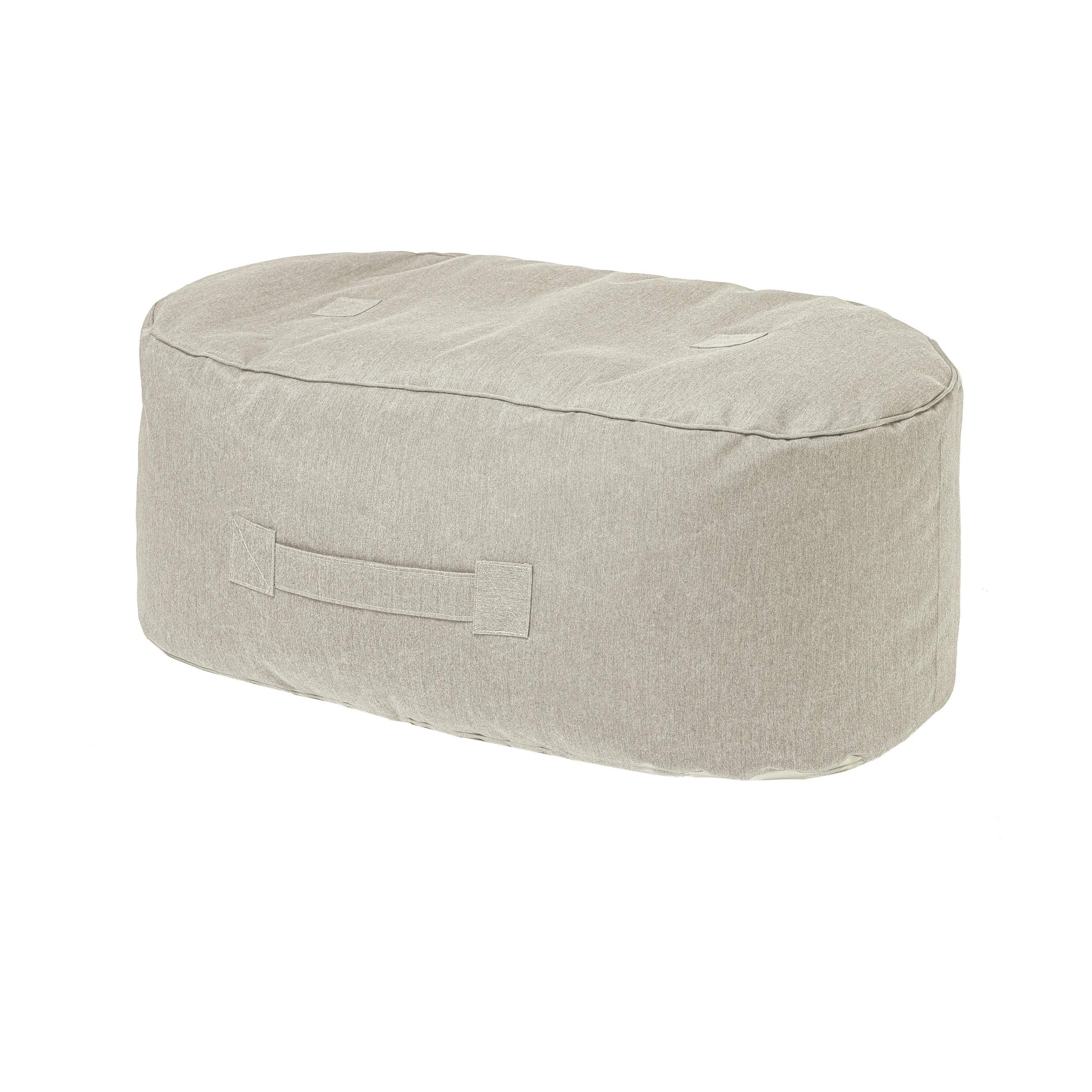 Oblong Puf, beige, large