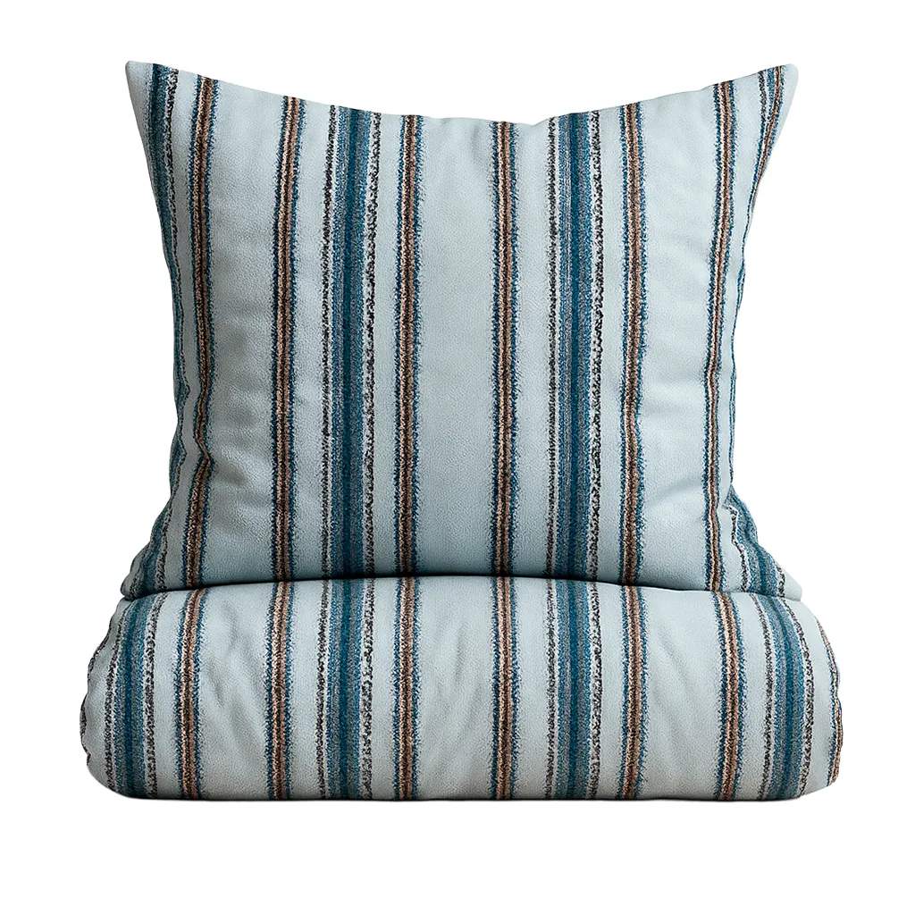 omhu x Mads Barfod Sengetøj Steamline Streamline Sengetøj i Aqua, B140 x L220 cm, 1